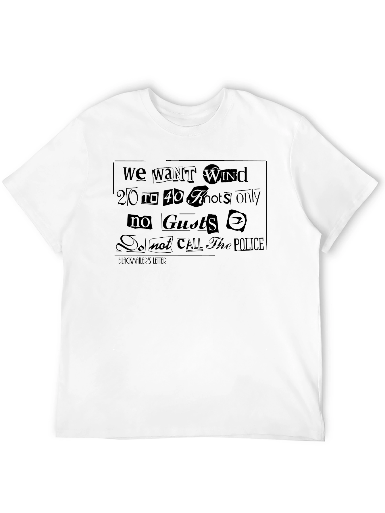 Black Blackmailers Letter Graphic T-Shirt