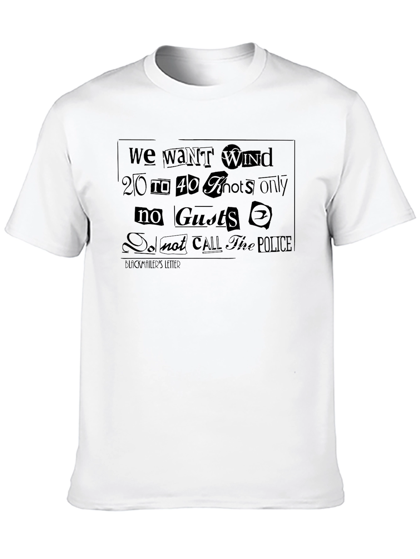 Black Blackmailers Letter Graphic T-Shirt