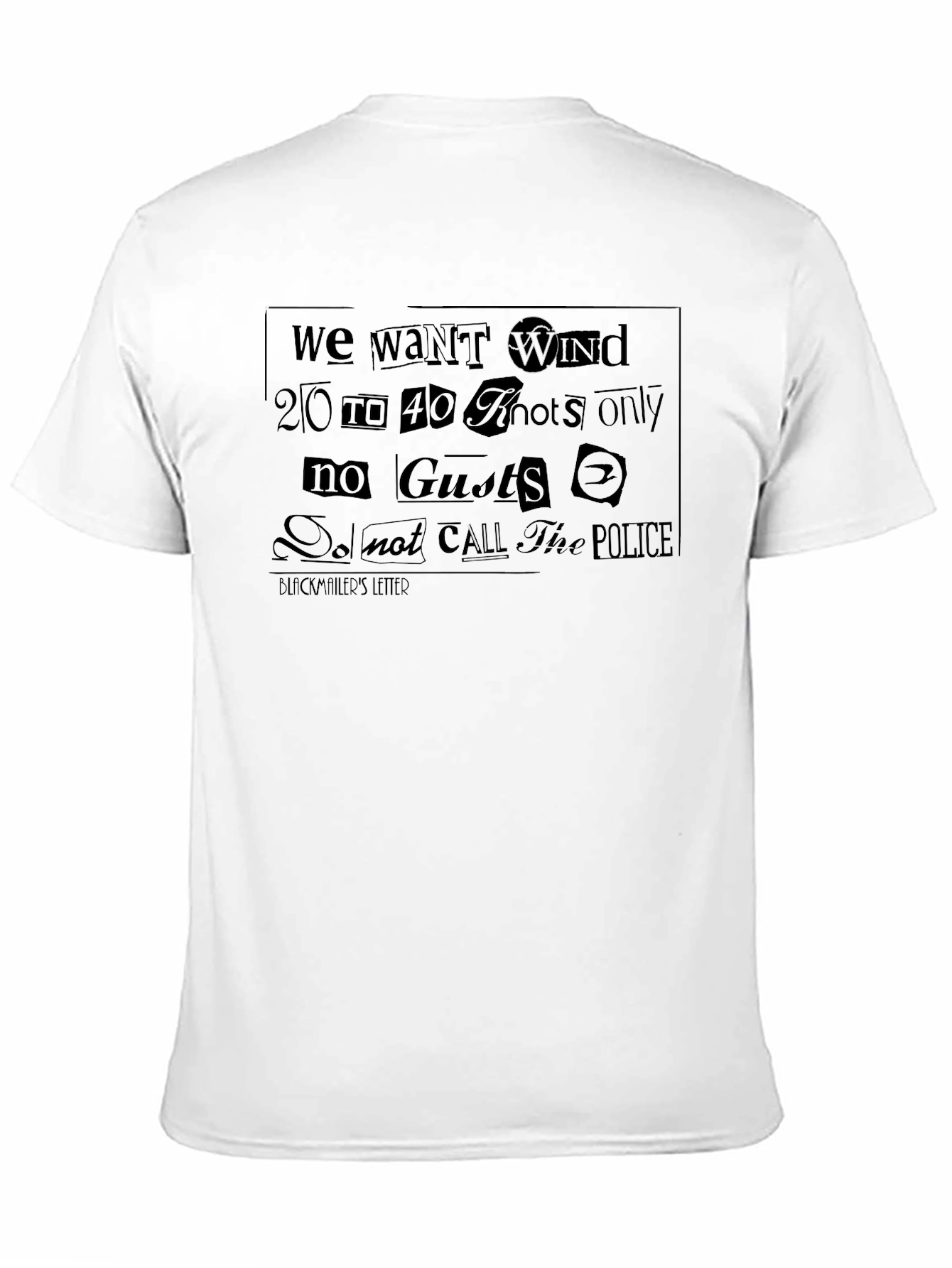 Black Blackmailers Letter Graphic T-Shirt