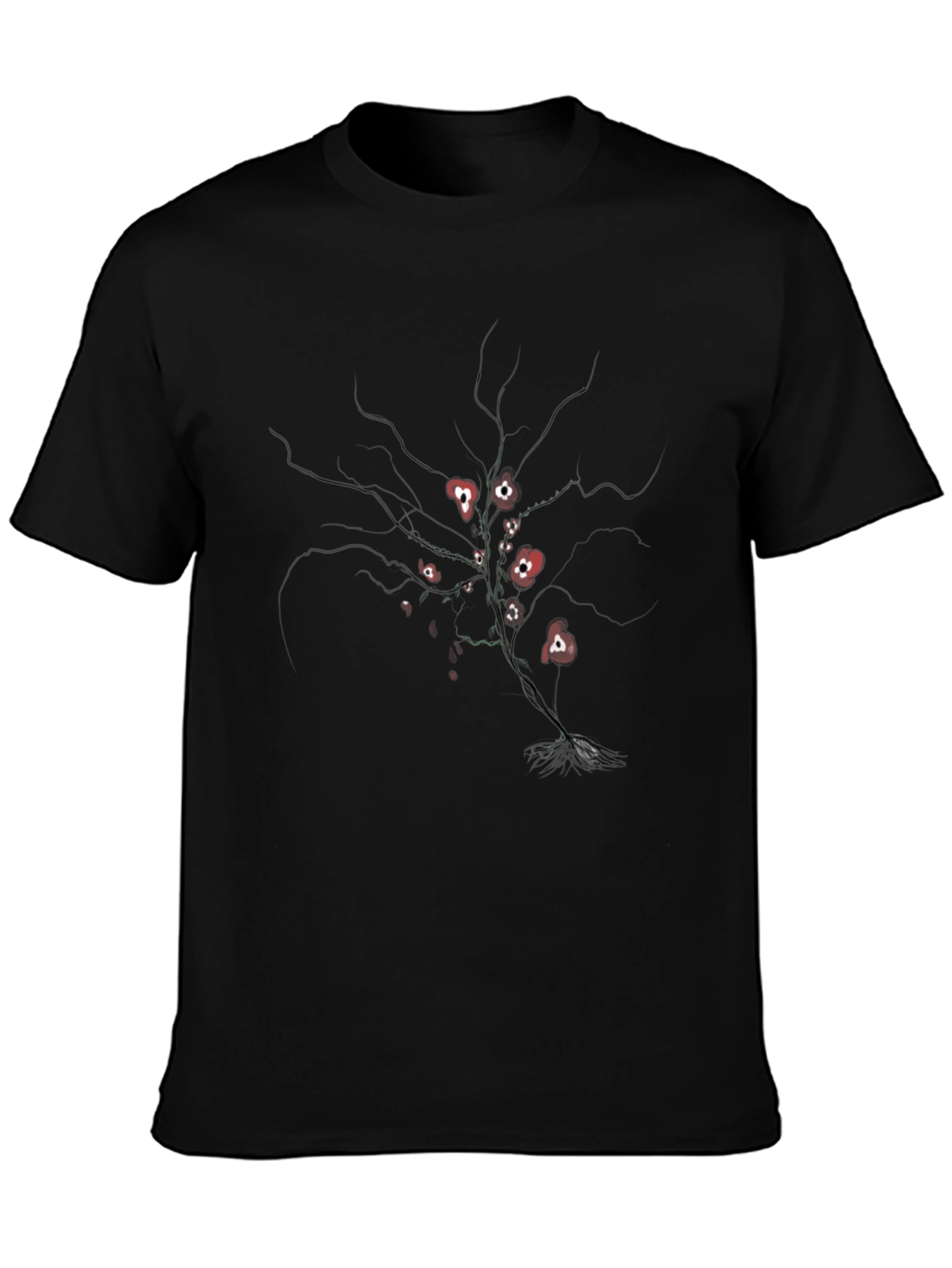 Black Tree of Hearts Graphic Tee