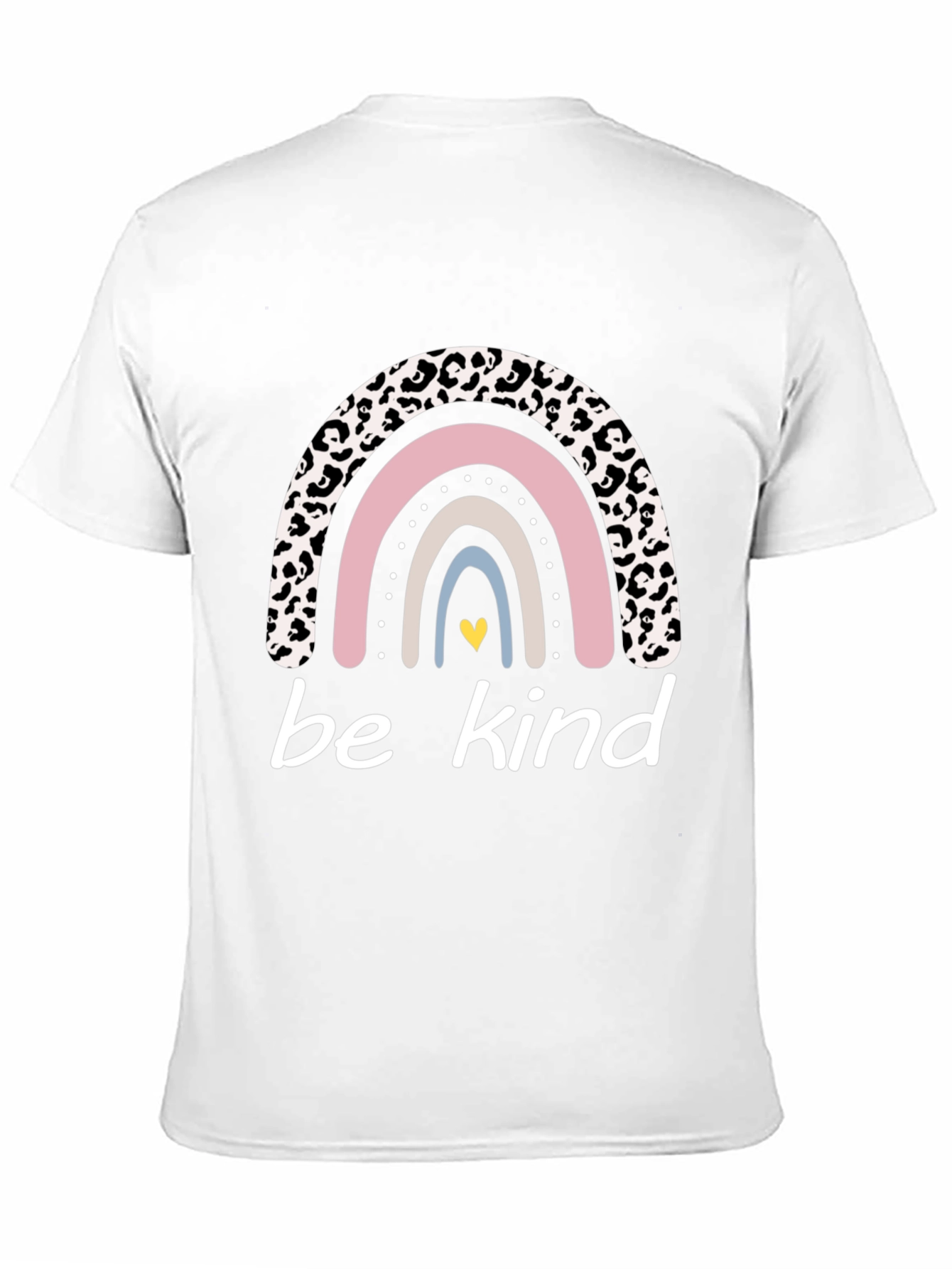 Be Kind Rainbow Leopard Print T-Shirt