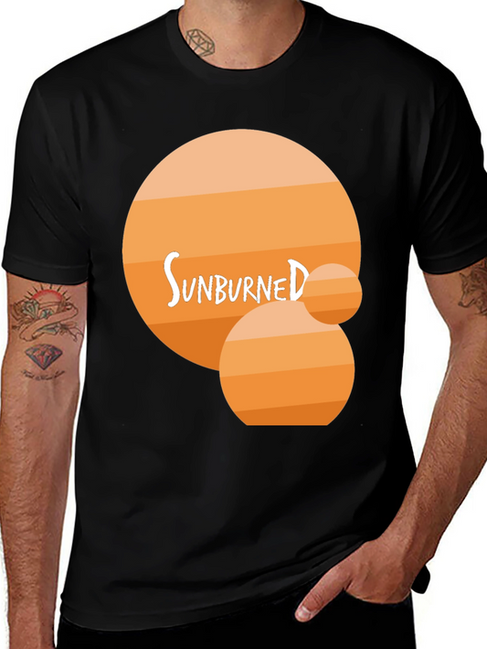 Sunburned Graphic Tee - Black Cotton T-Shirt