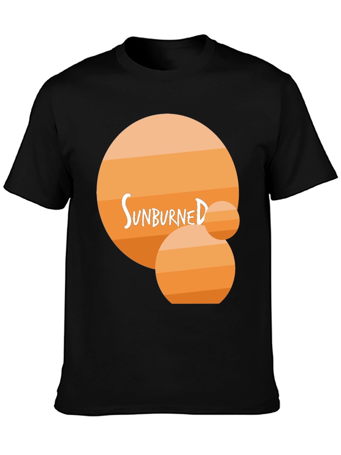 Sunburned Graphic Tee - Black Cotton T-Shirt