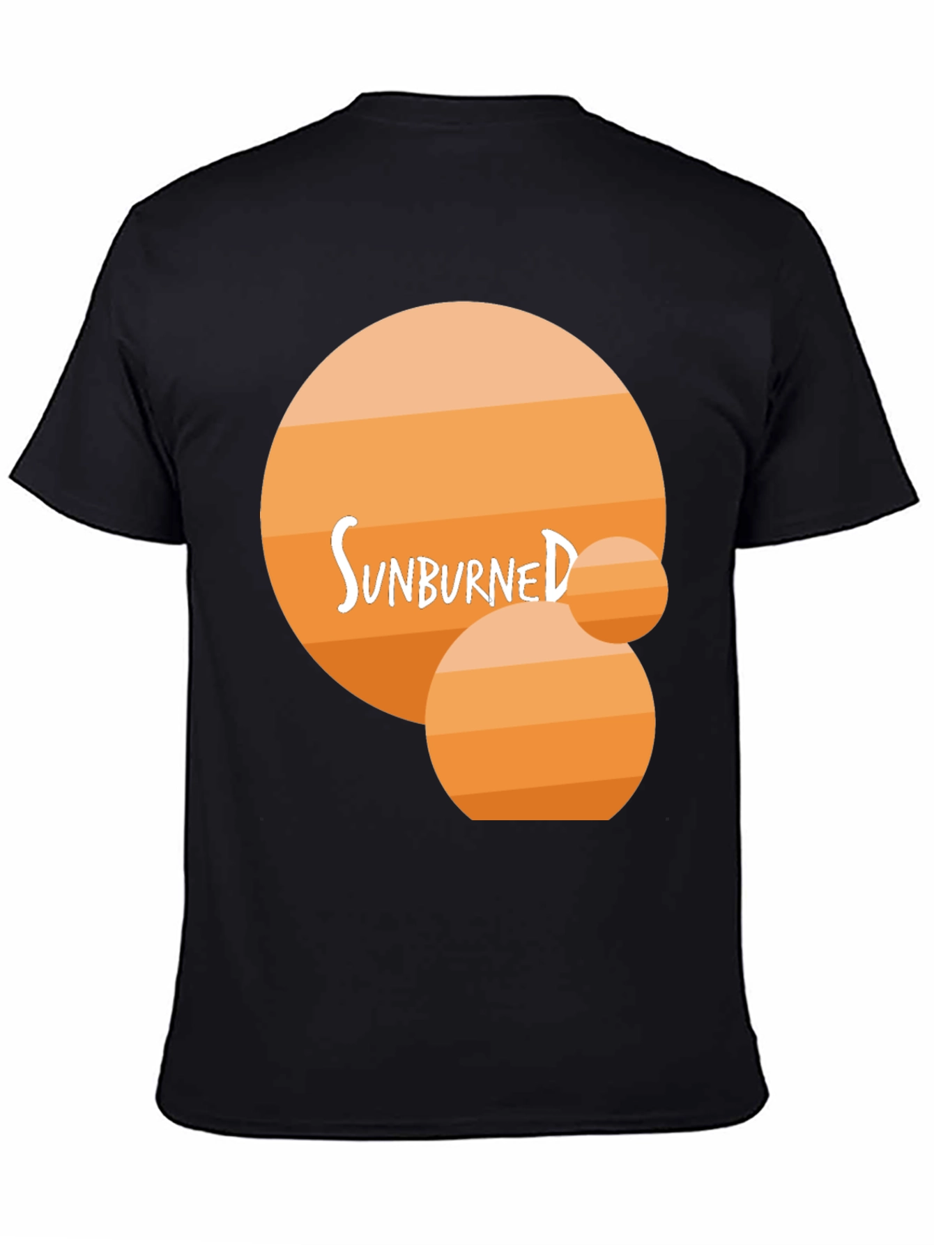 Sunburned Graphic Tee - Black Cotton T-Shirt
