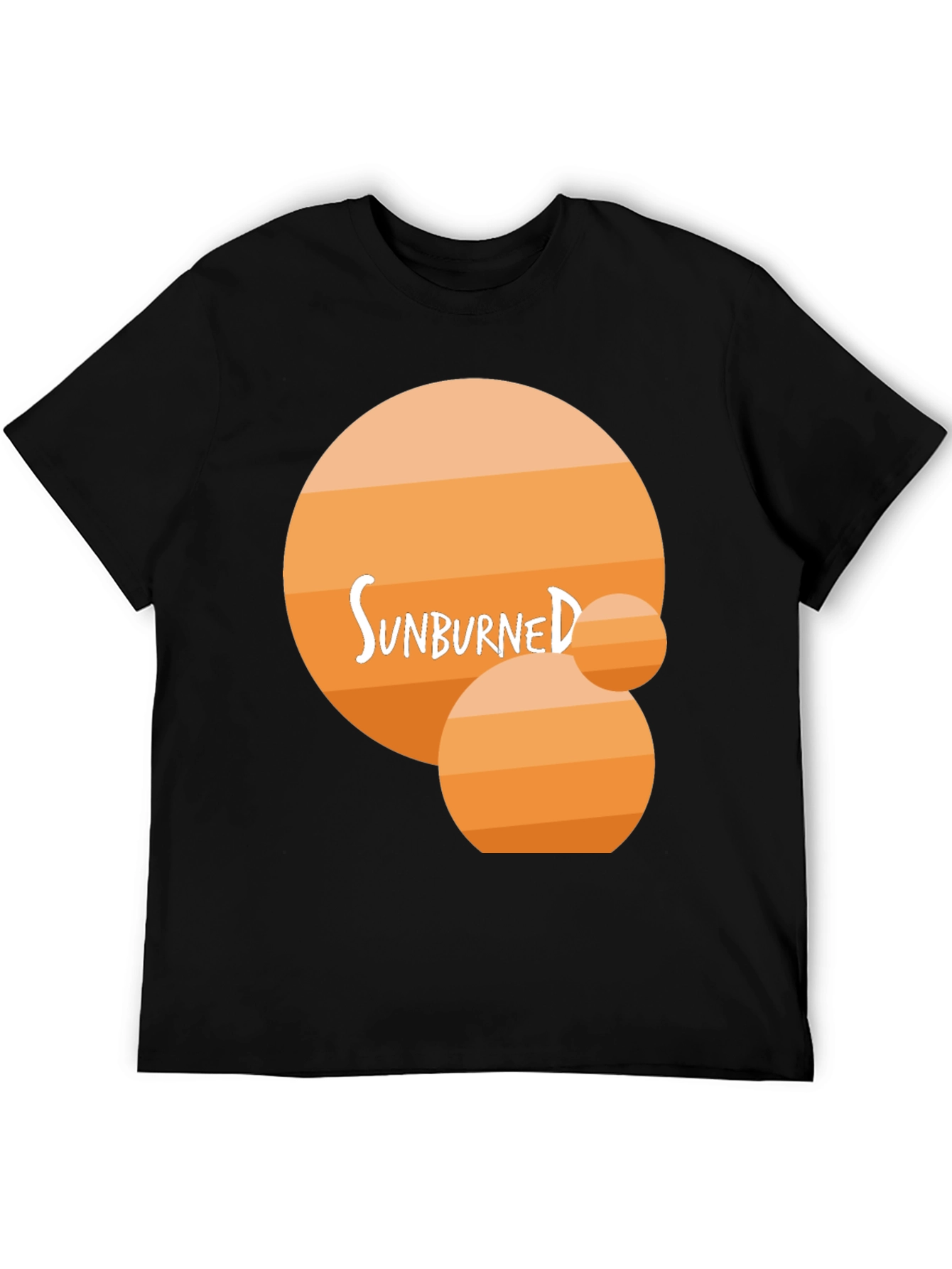 Sunburned Graphic Tee - Black Cotton T-Shirt