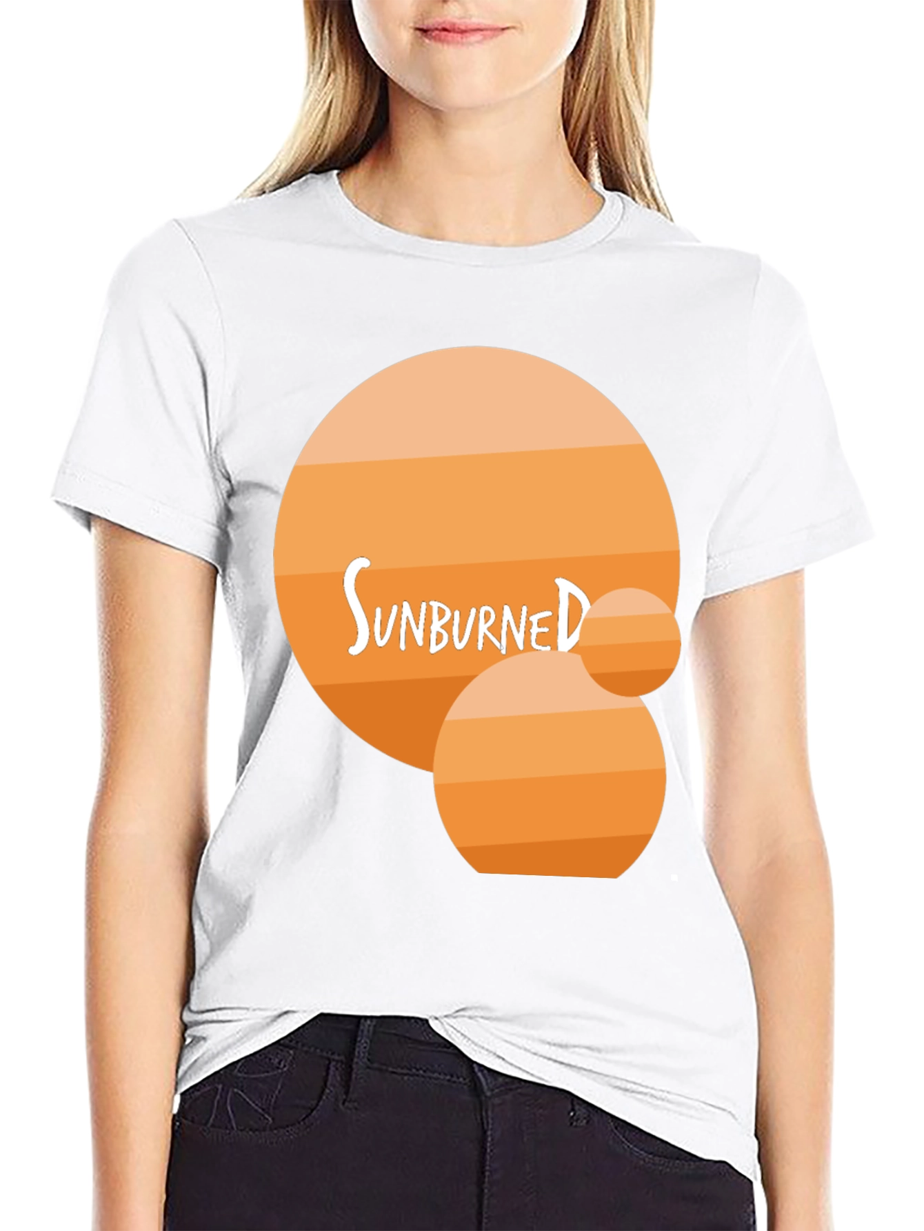 Sunburned Graphic Tee - Black Cotton T-Shirt
