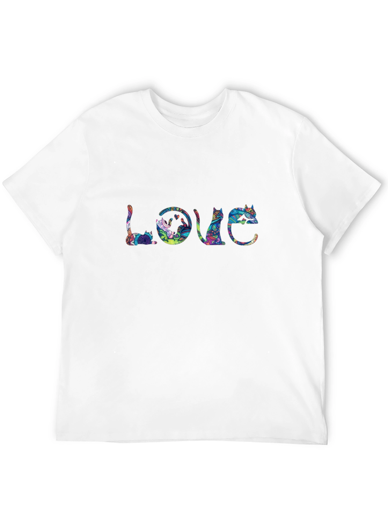 Cat Lover T-Shirt - Artistic LOVE Design