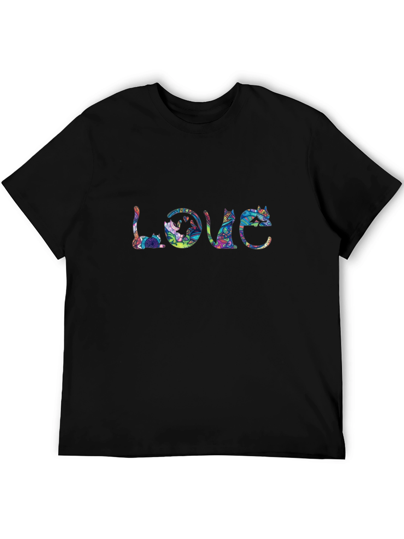 Cat Lover T-Shirt - Artistic LOVE Design