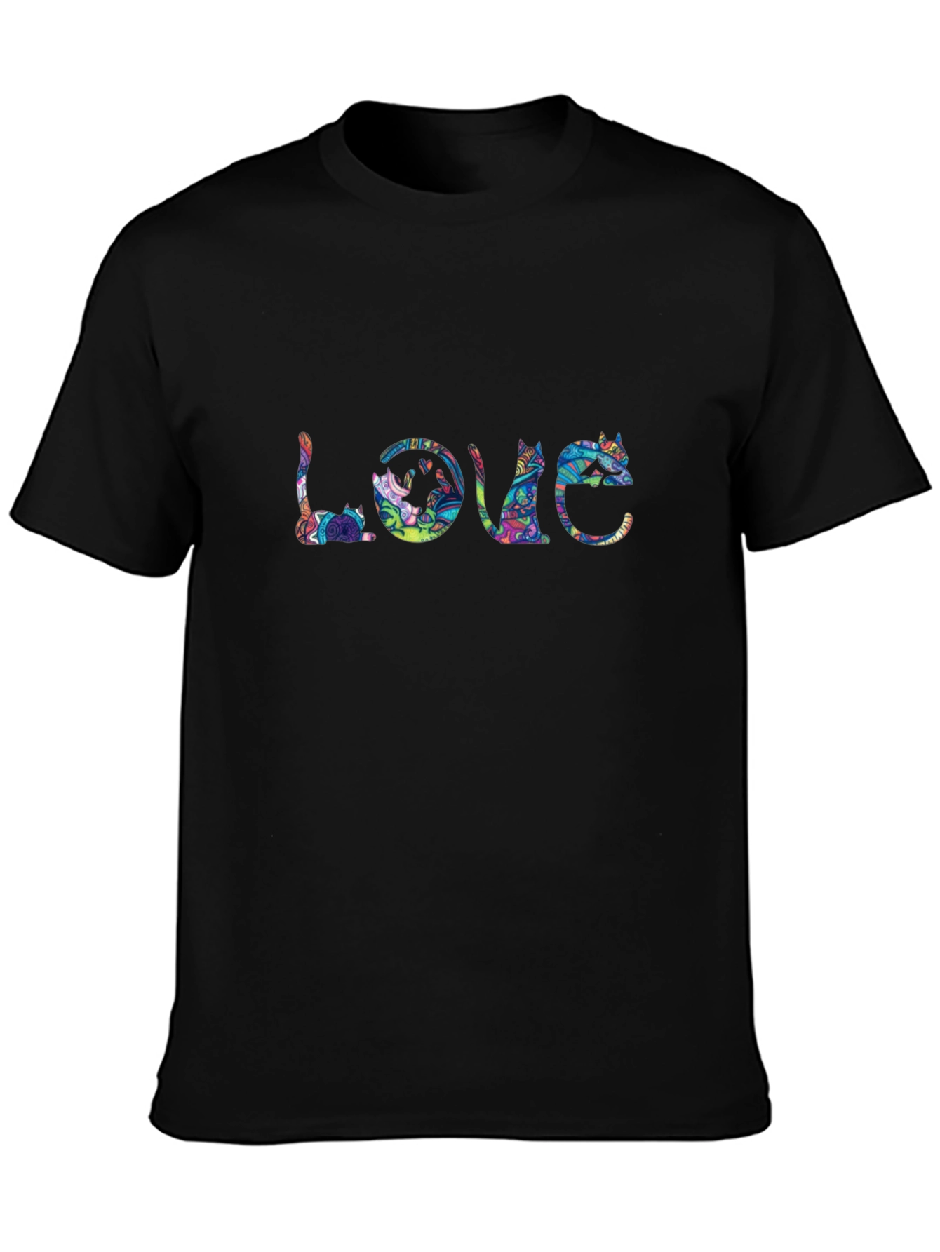 Cat Lover T-Shirt - Artistic LOVE Design