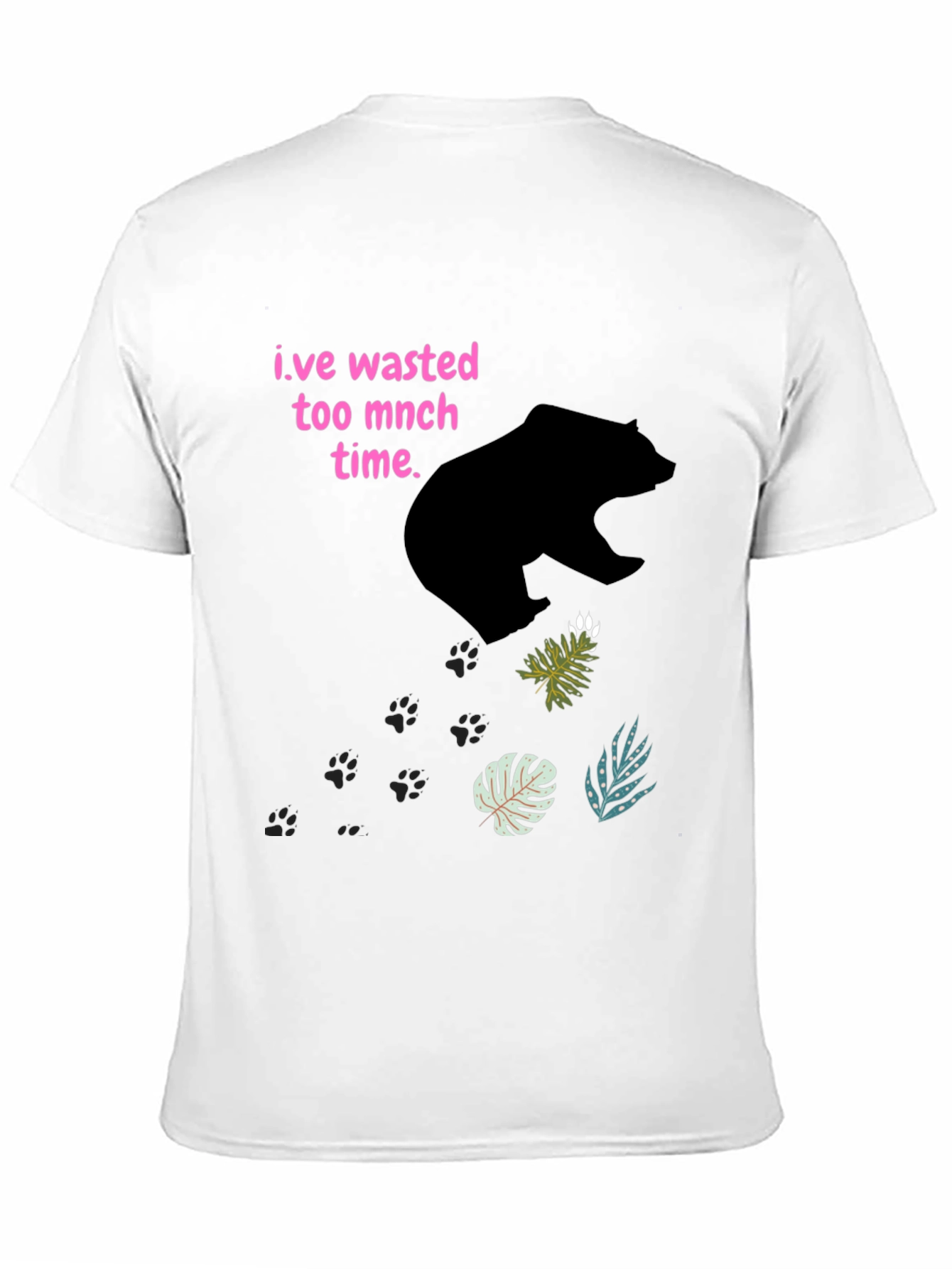 Wasted Time Bear Graphic T-Shirt