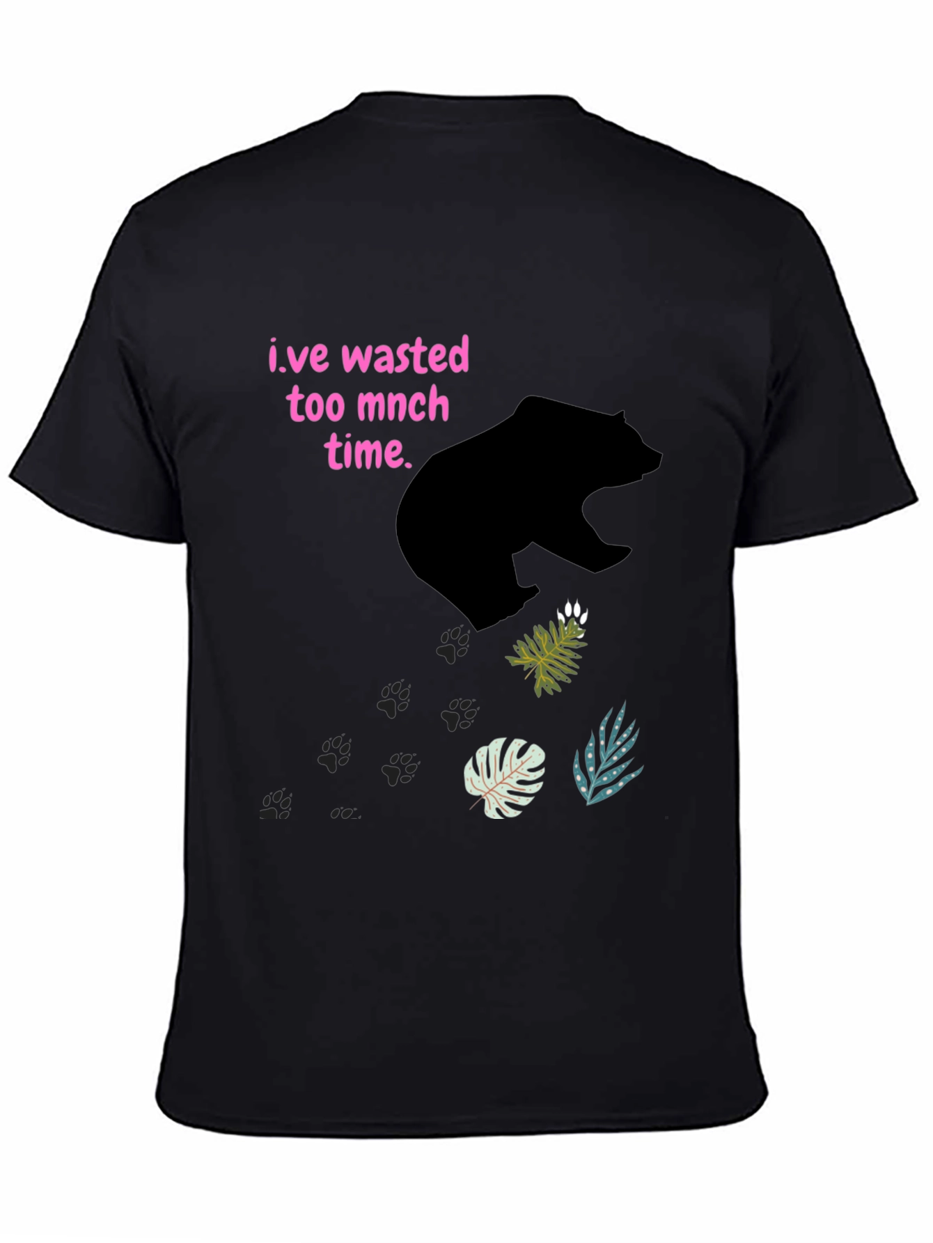 Wasted Time Bear Graphic T-Shirt