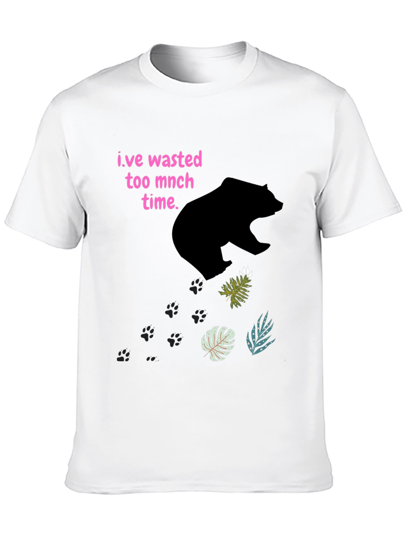 Wasted Time Bear Graphic T-Shirt