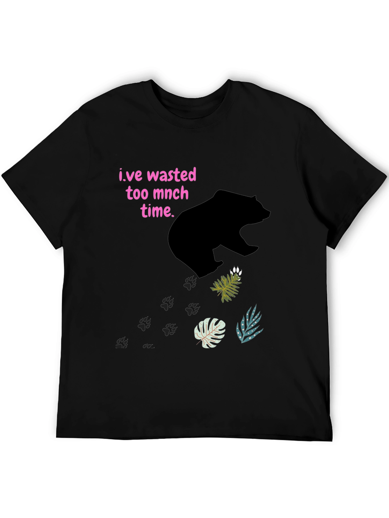 Wasted Time Bear Graphic T-Shirt