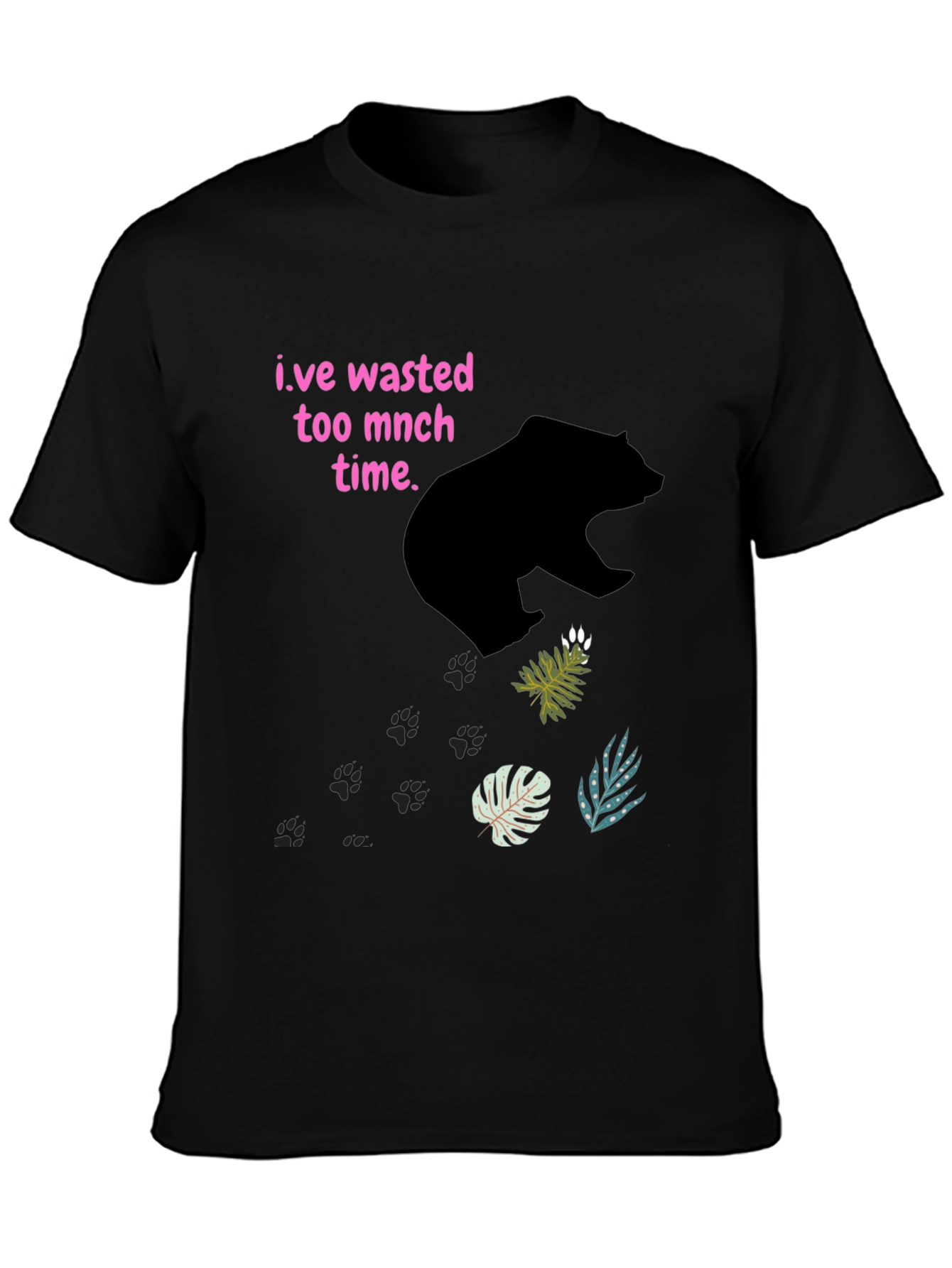 Wasted Time Bear Graphic T-Shirt