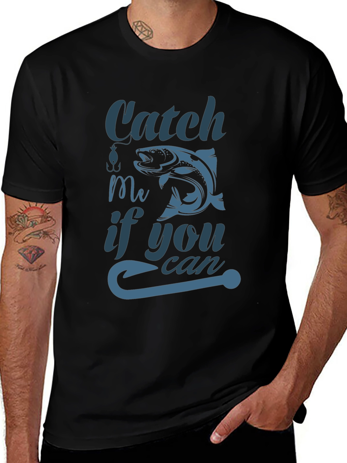 Catch Me If You Can Fish Graphic Tee