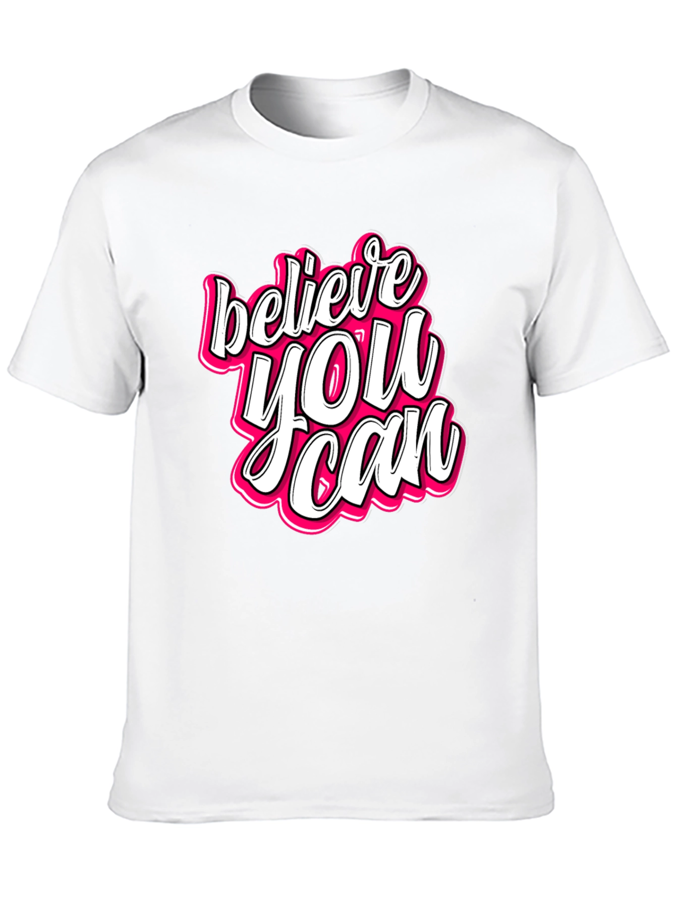 Believe You Can Graphic Tee - Trendy Positive Message