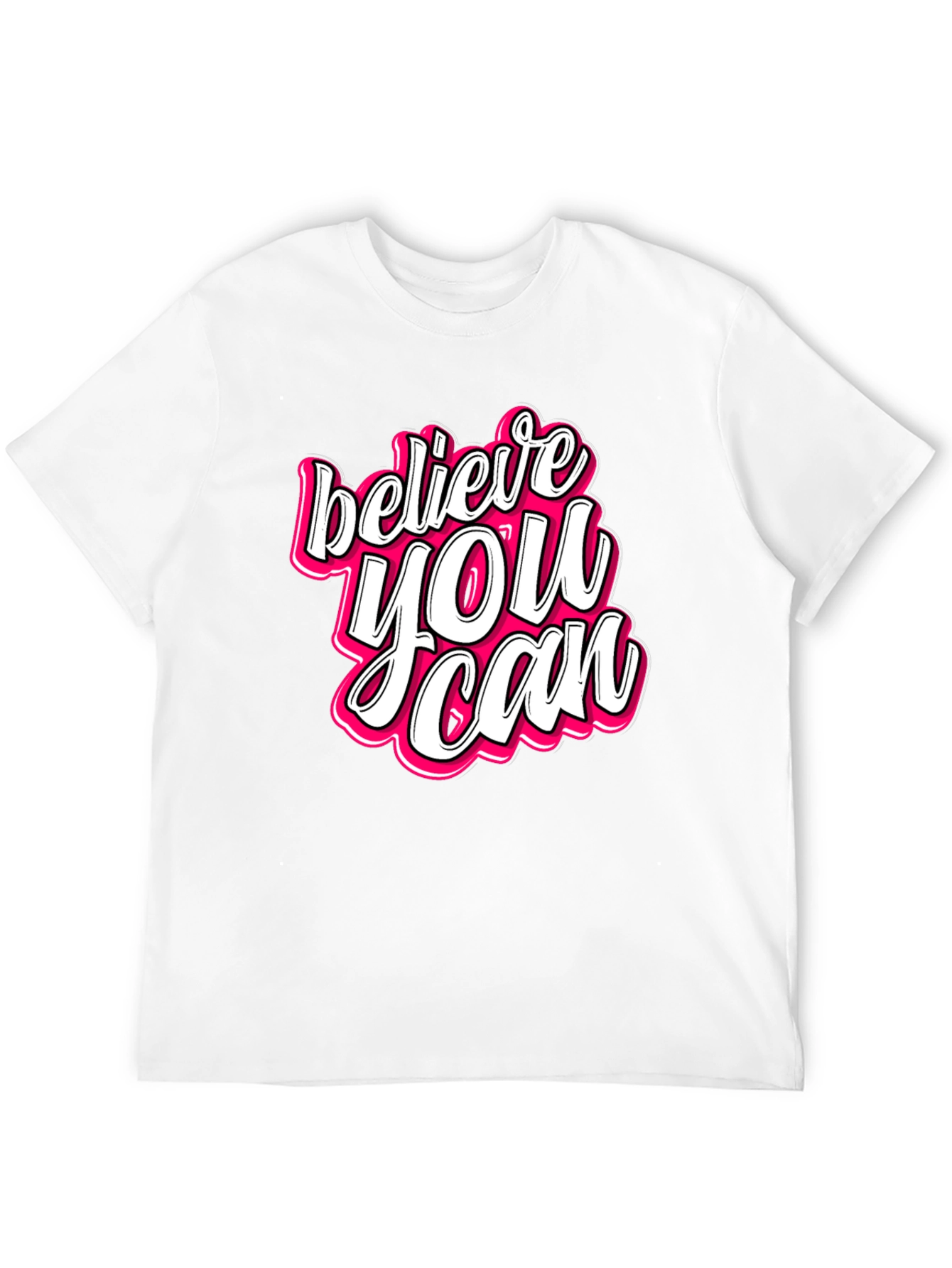 Believe You Can Graphic Tee - Trendy Positive Message