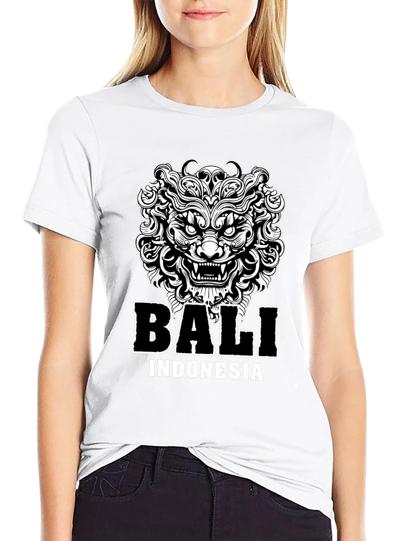 Bali Indonesia Graphic Tee - Lion Design