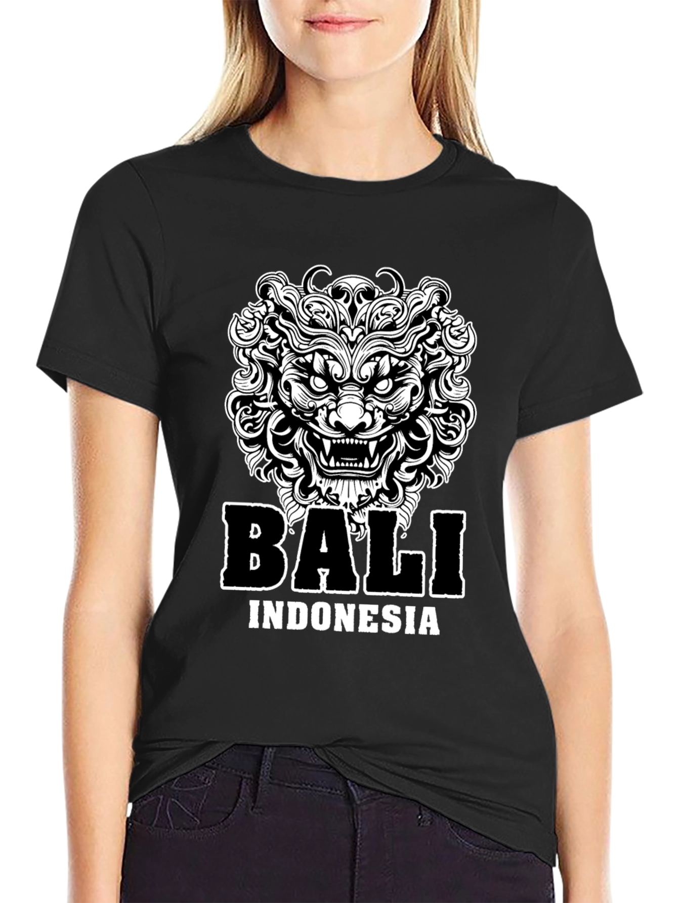 Bali Indonesia Graphic Tee - Lion Design