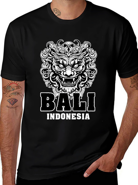 Bali Indonesia Graphic Tee - Lion Design