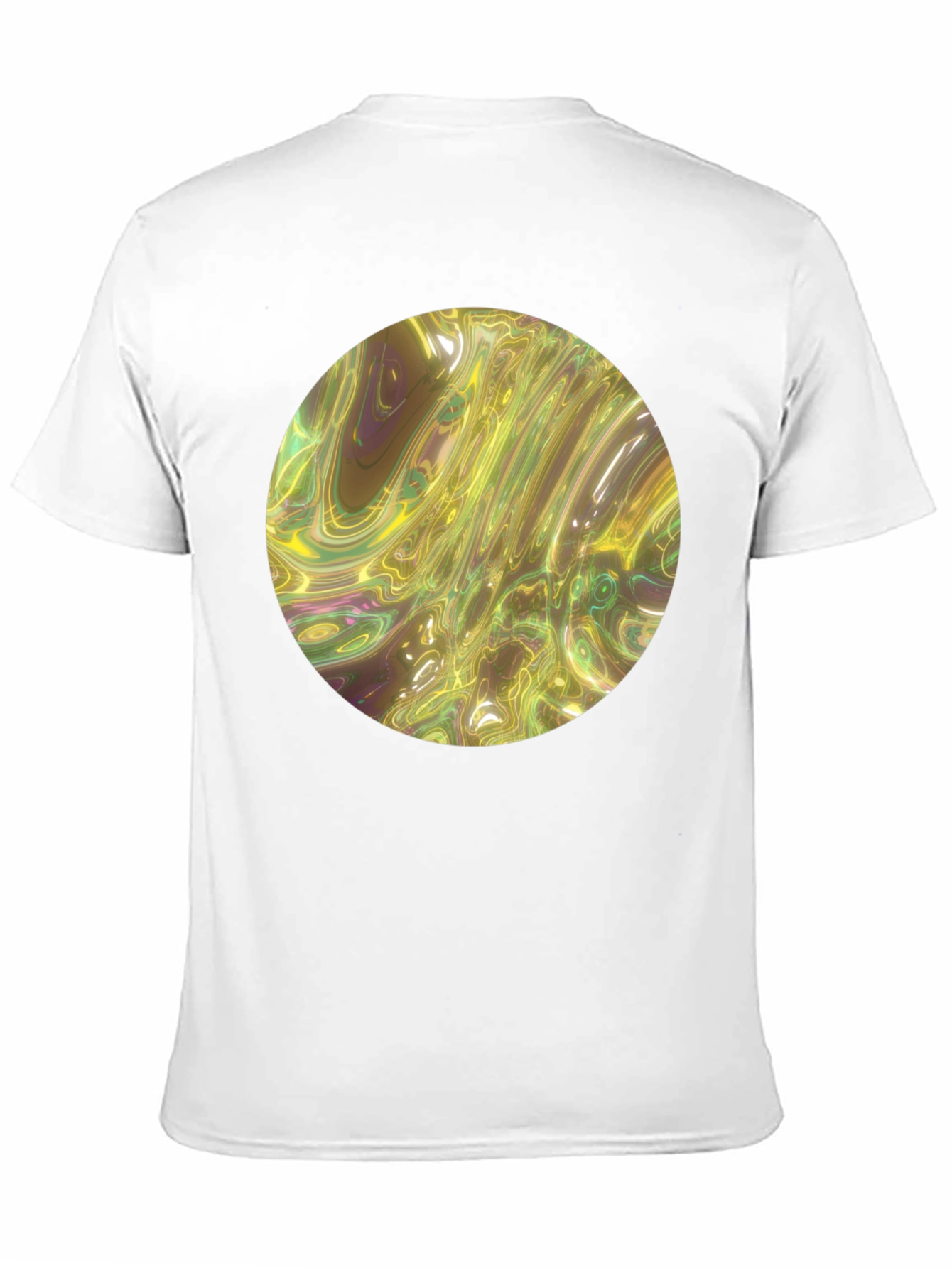 Abstract Circle Print Black T-Shirt