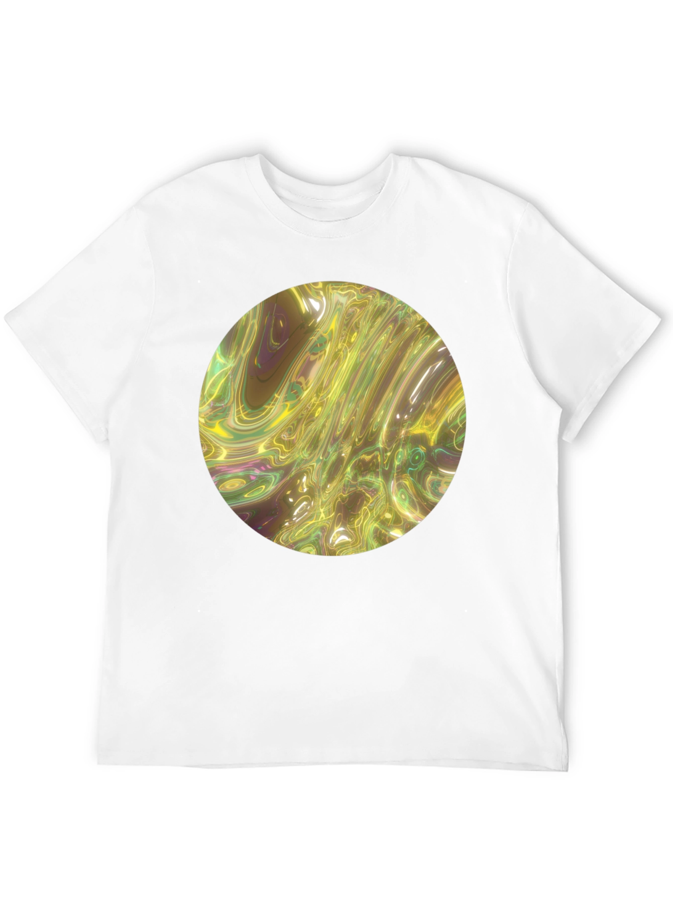 Abstract Circle Print Black T-Shirt