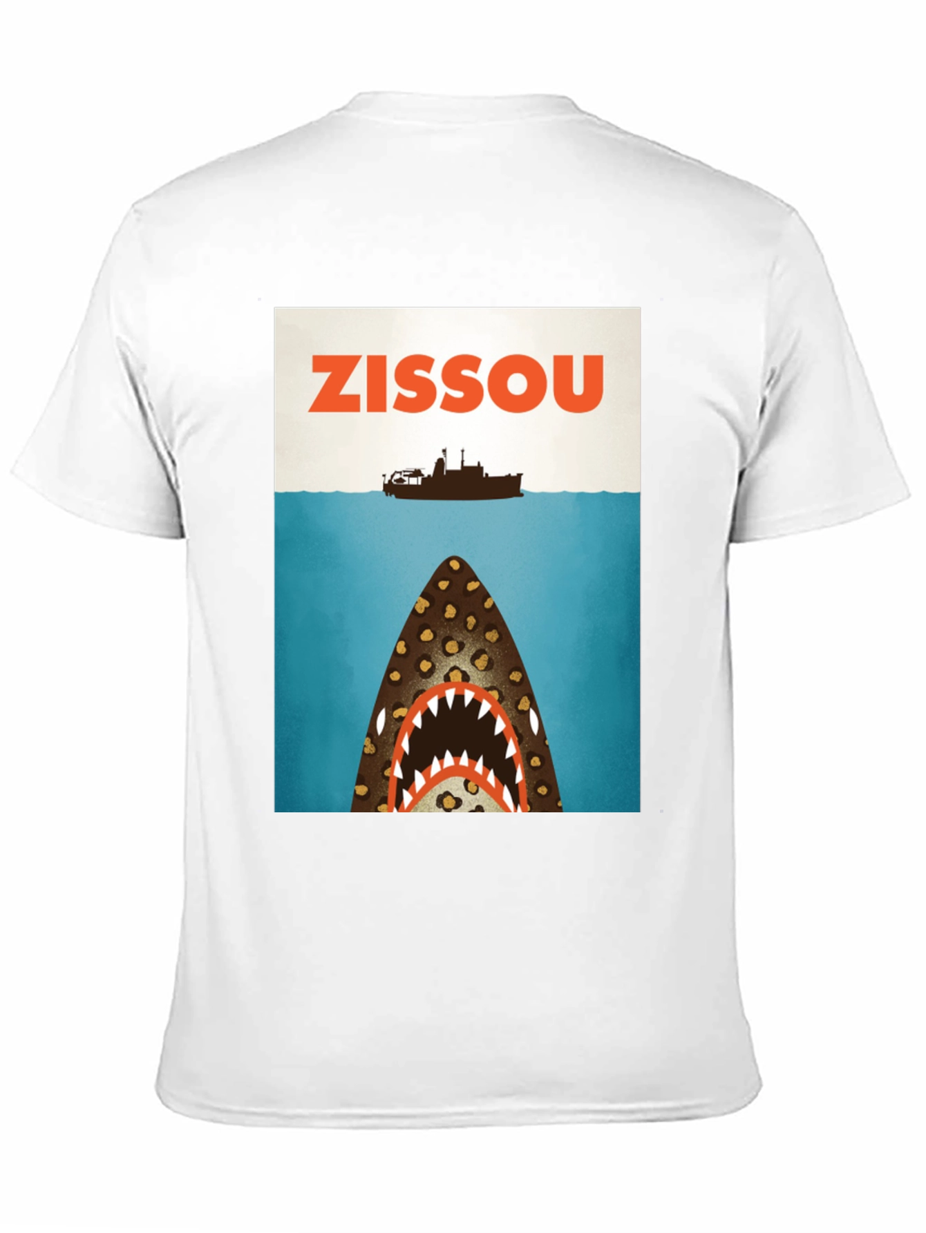 Zissou Shark Graphic Tee - Black Cotton T-Shirt