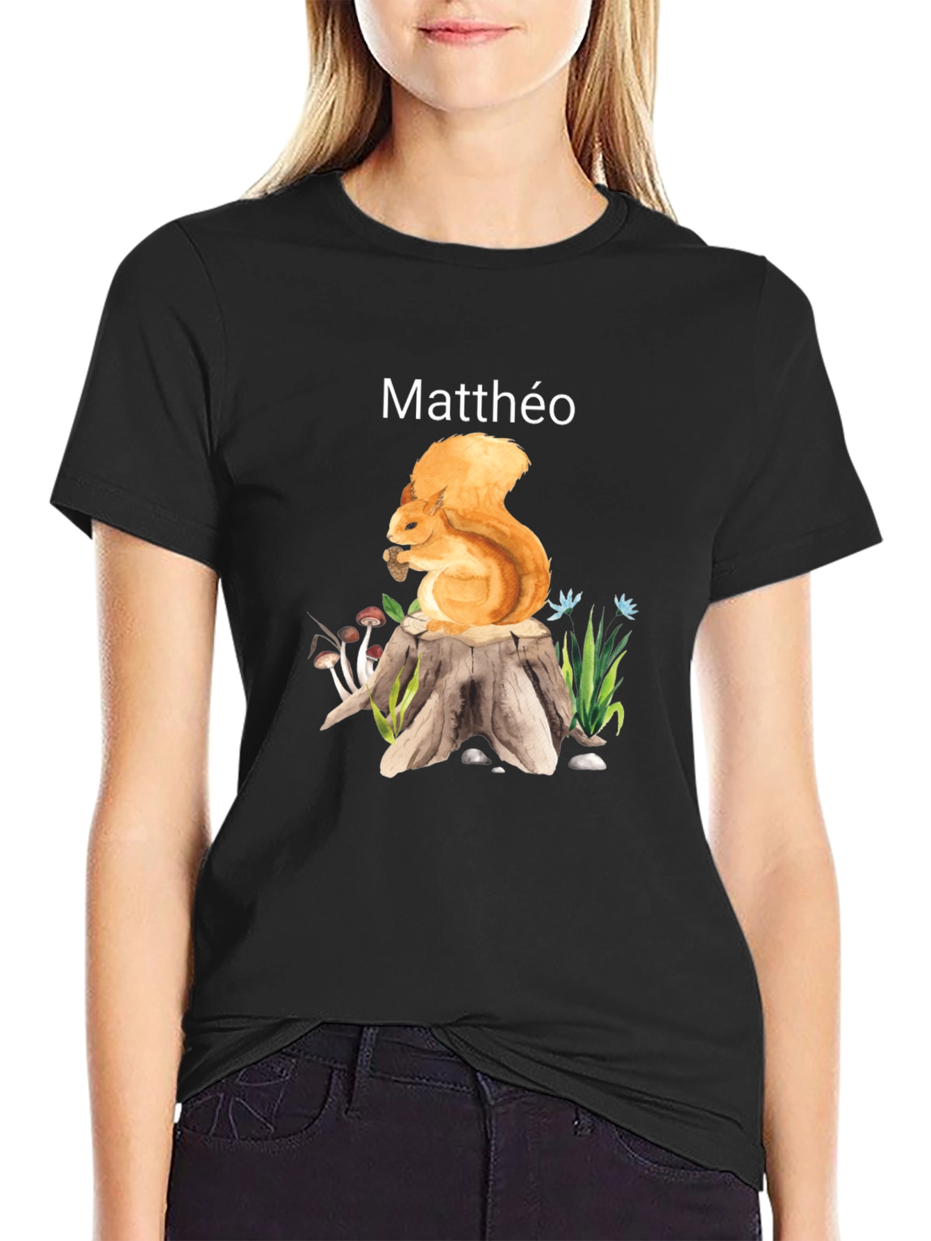 Squirrel Stump T-Shirt - Matthéo Personalized