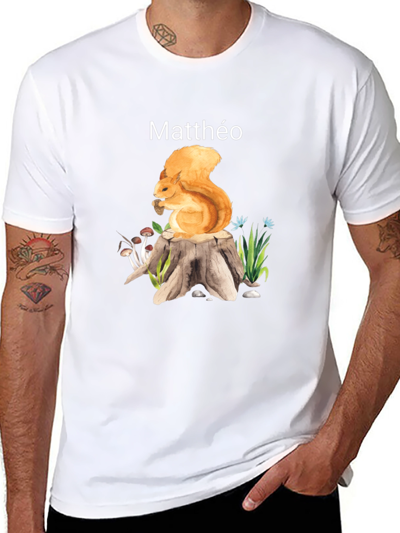 Squirrel Stump T-Shirt - Matthéo Personalized