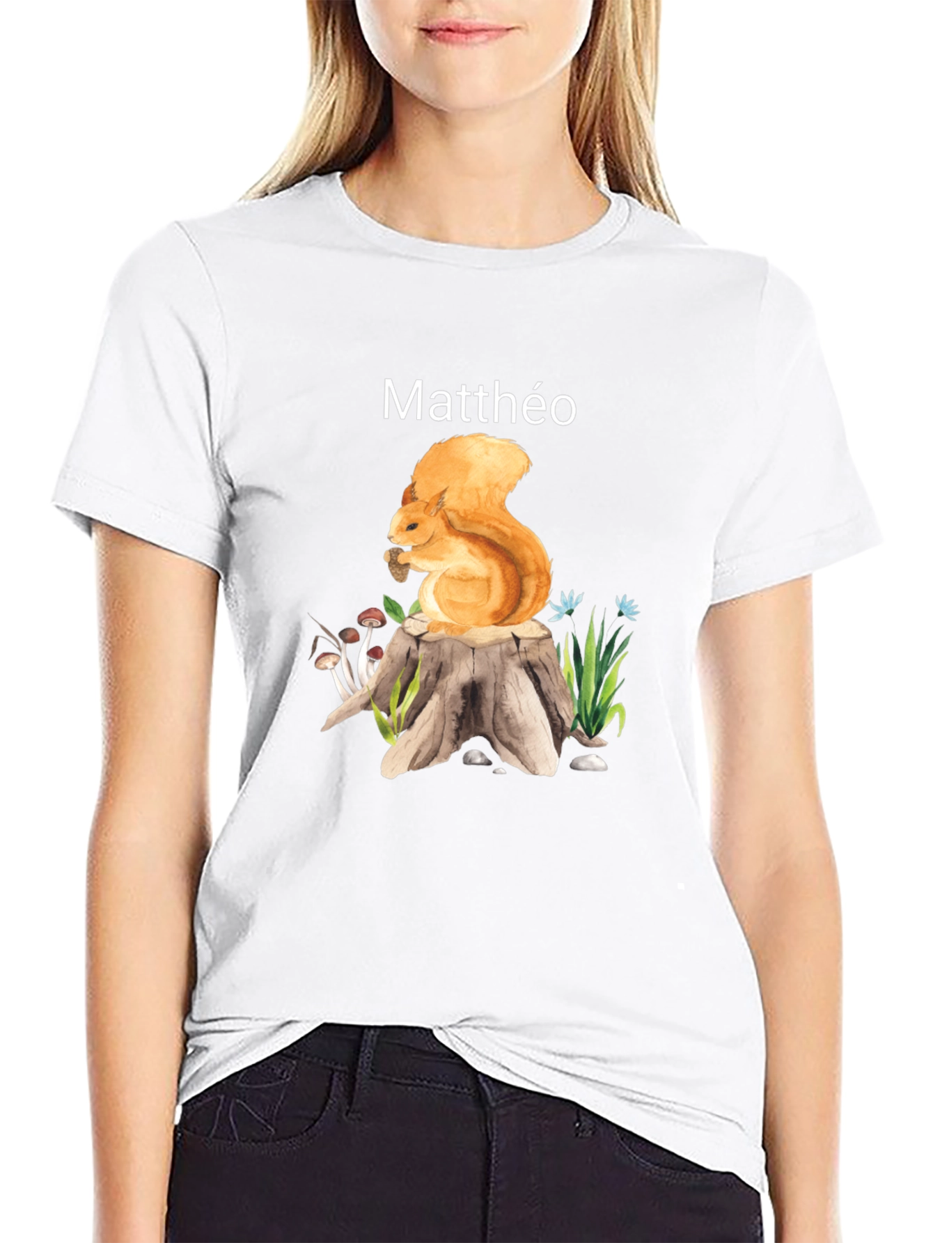 Squirrel Stump T-Shirt - Matthéo Personalized