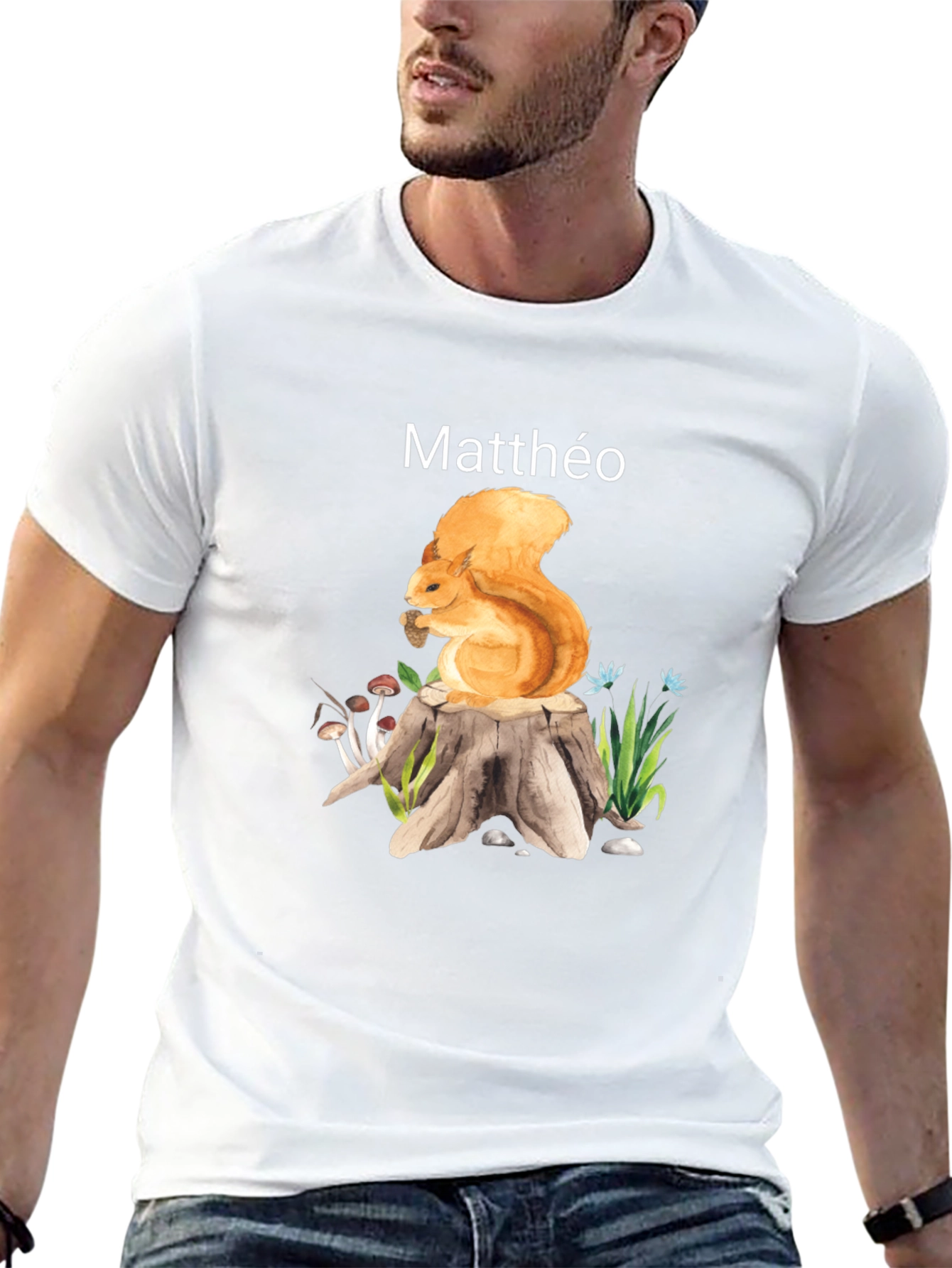 Squirrel Stump T-Shirt - Matthéo Personalized