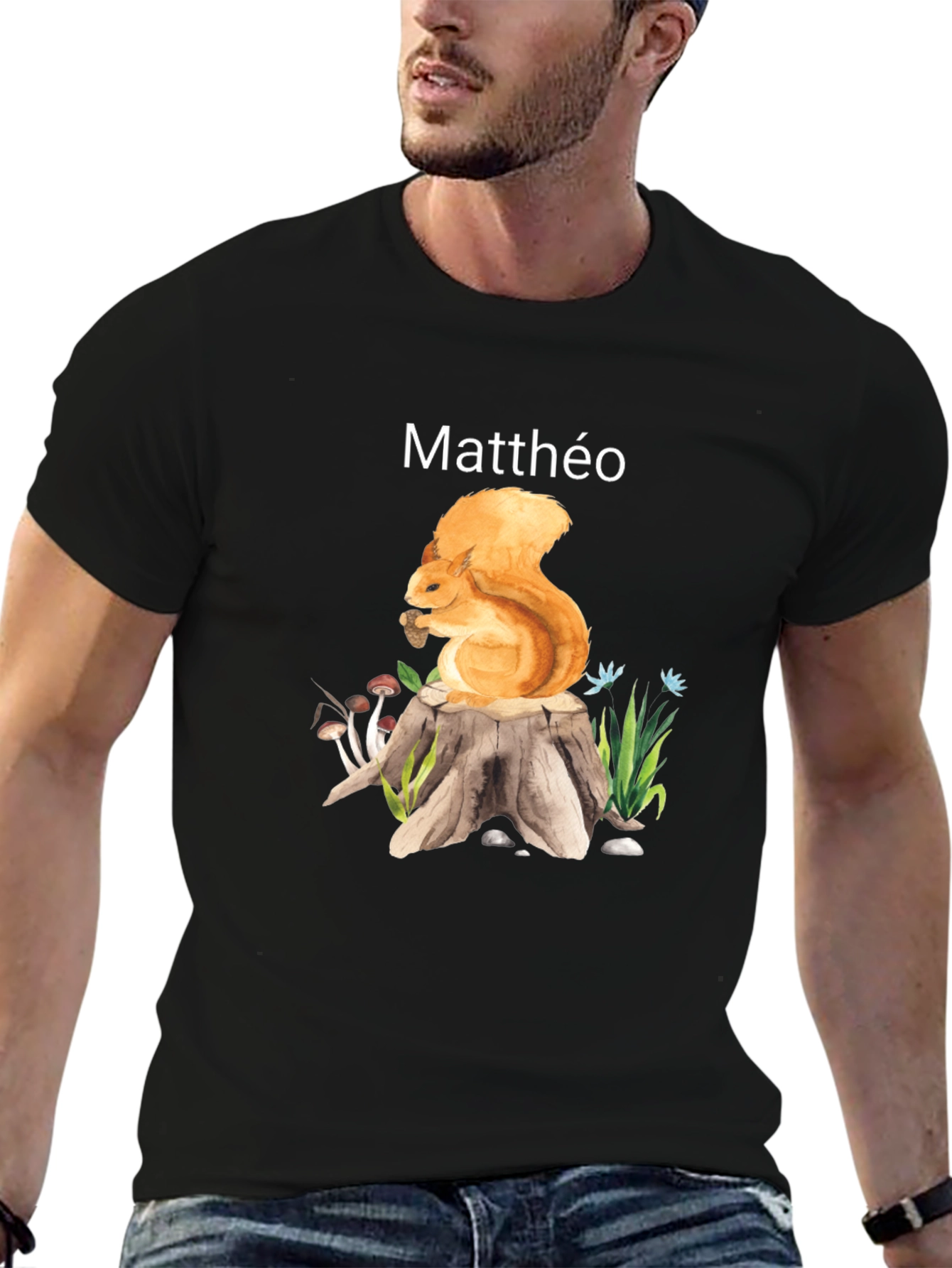 Squirrel Stump T-Shirt - Matthéo Personalized