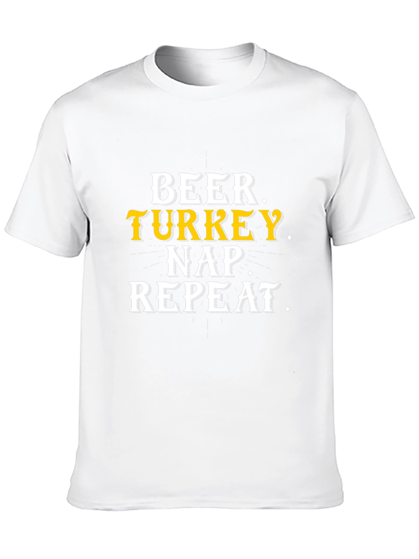Beer Turkey Nap Repeat Thanksgiving T-Shirt