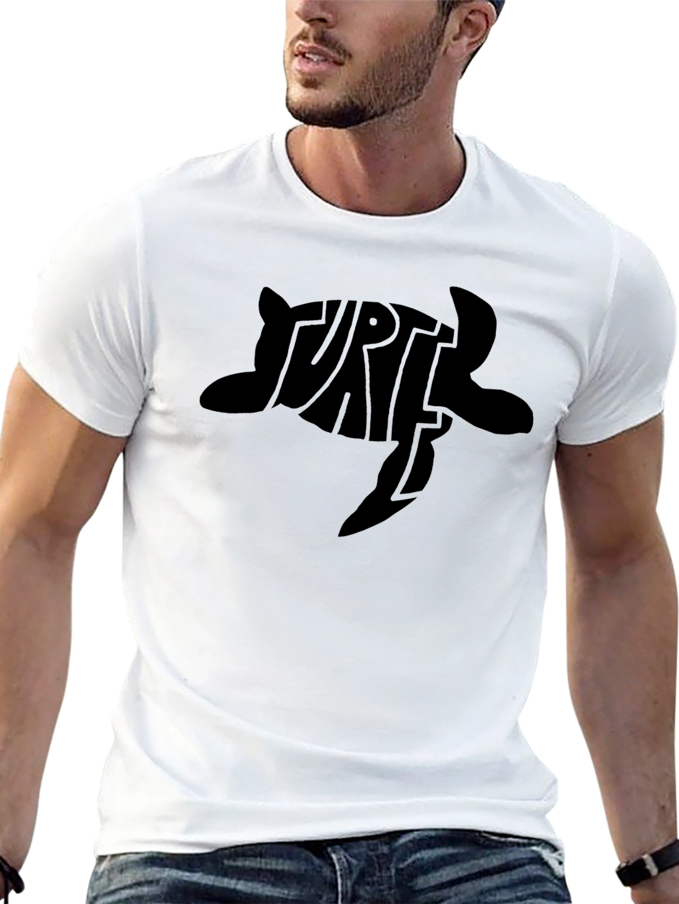 Turtle Typography Black T-Shirt