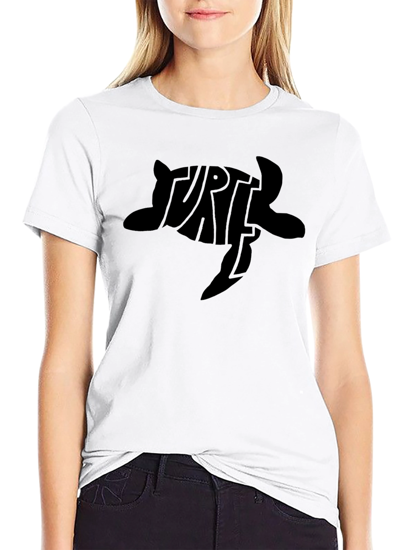 Turtle Typography Black T-Shirt