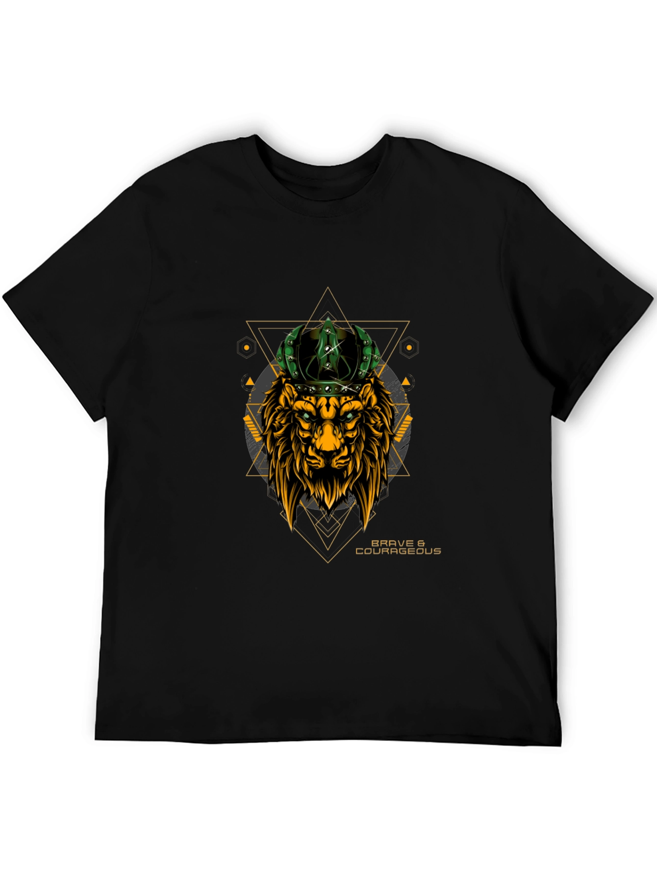 Brave Lion Crown Graphic T-Shirt