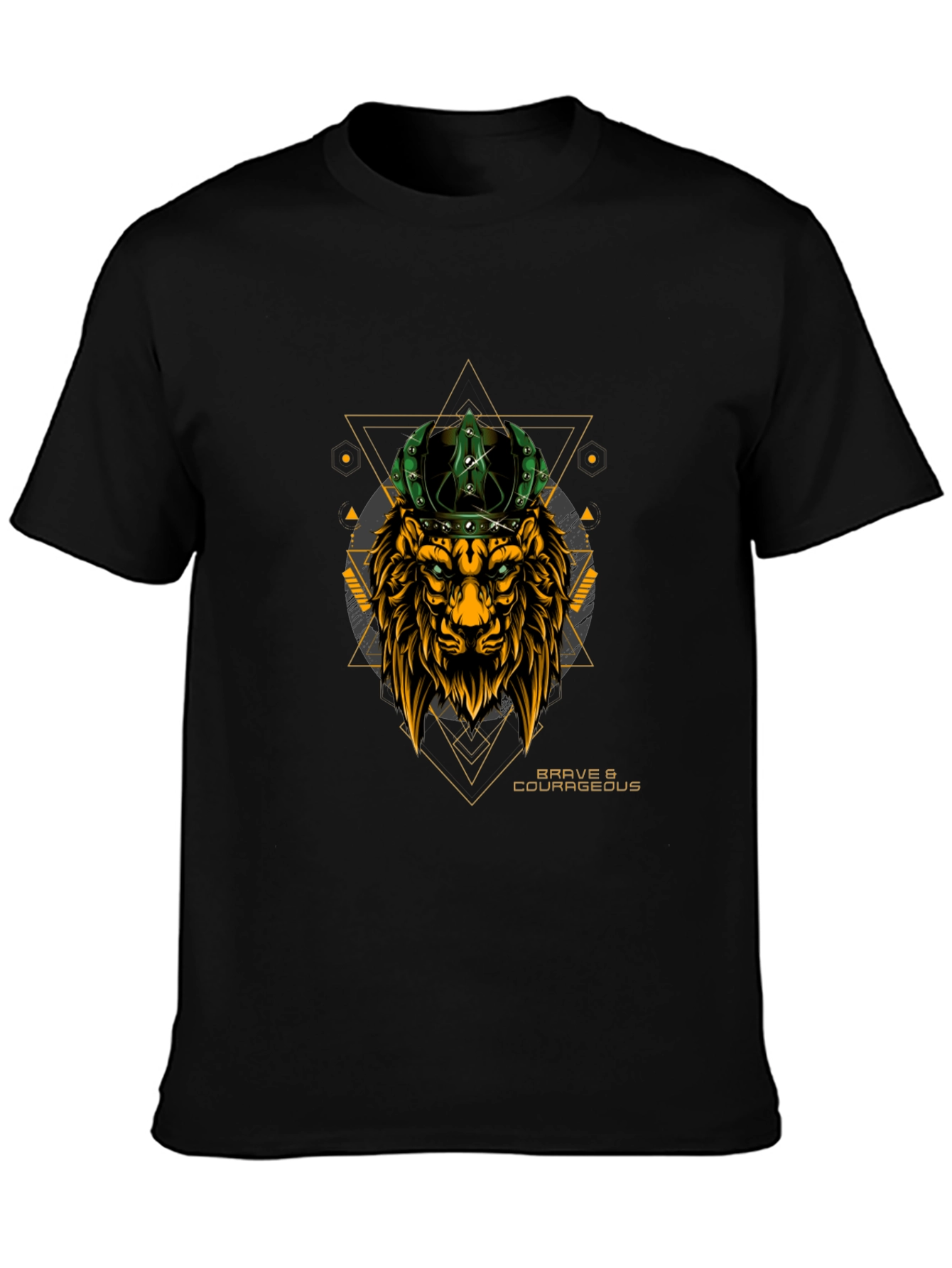 Brave Lion Crown Graphic T-Shirt