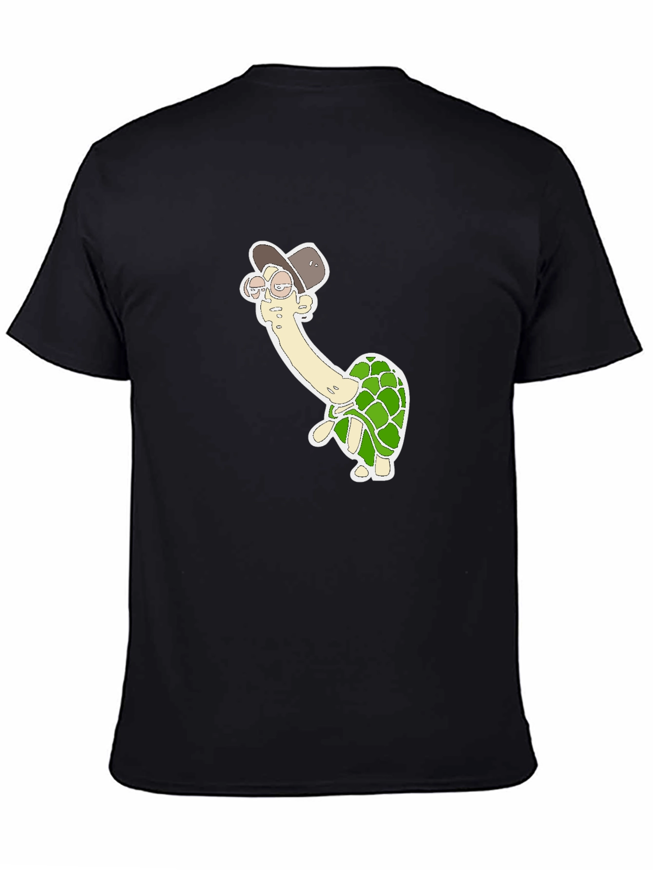 Turtle in Hat Graphic Tee - Black
