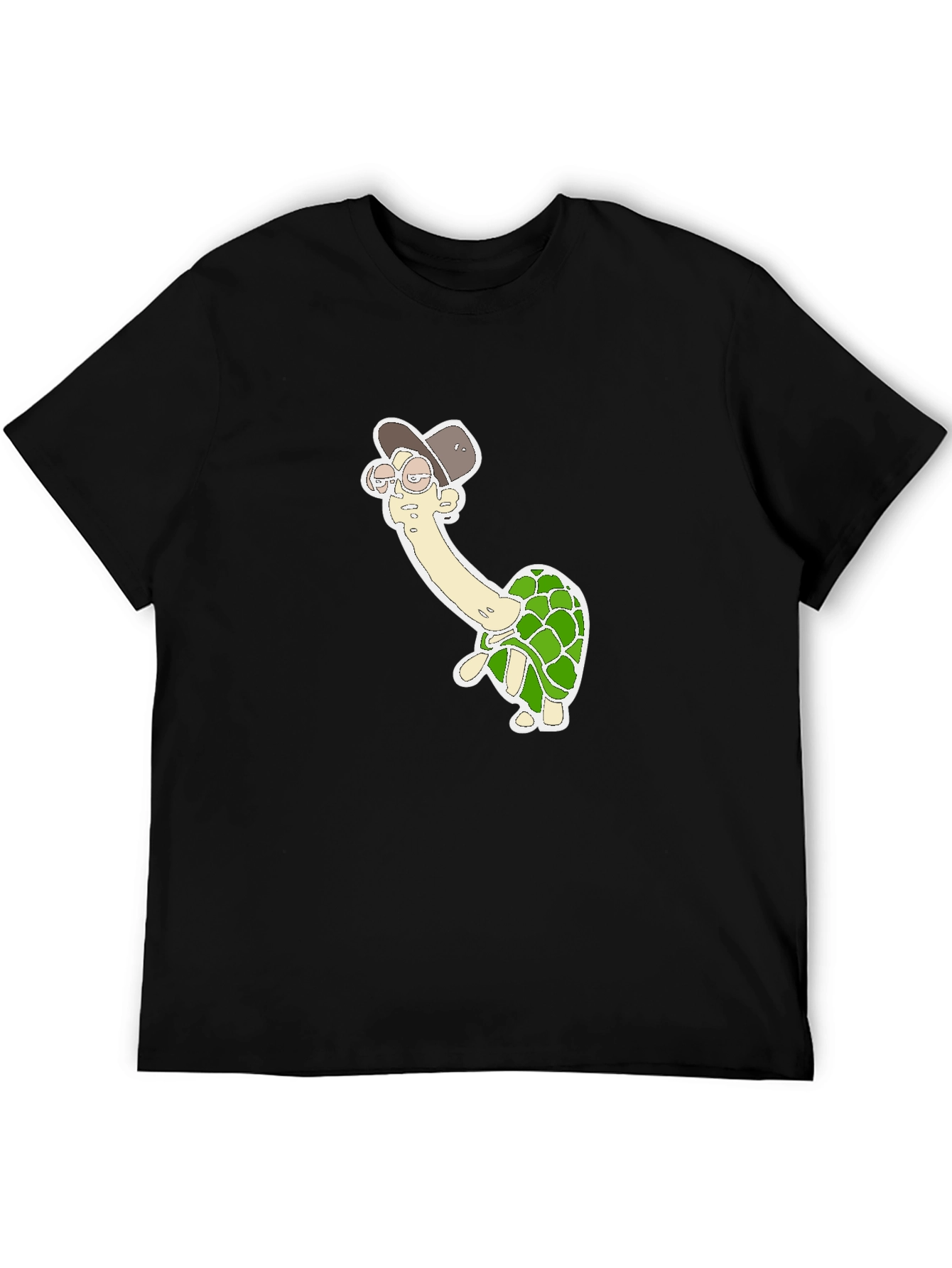 Turtle in Hat Graphic Tee - Black