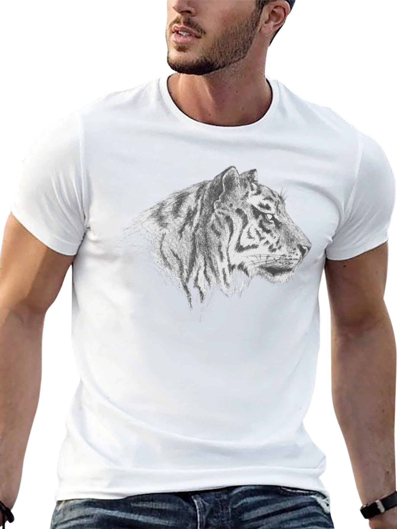 Tiger Graphic Black T-Shirt - Stylish Animal Tee
