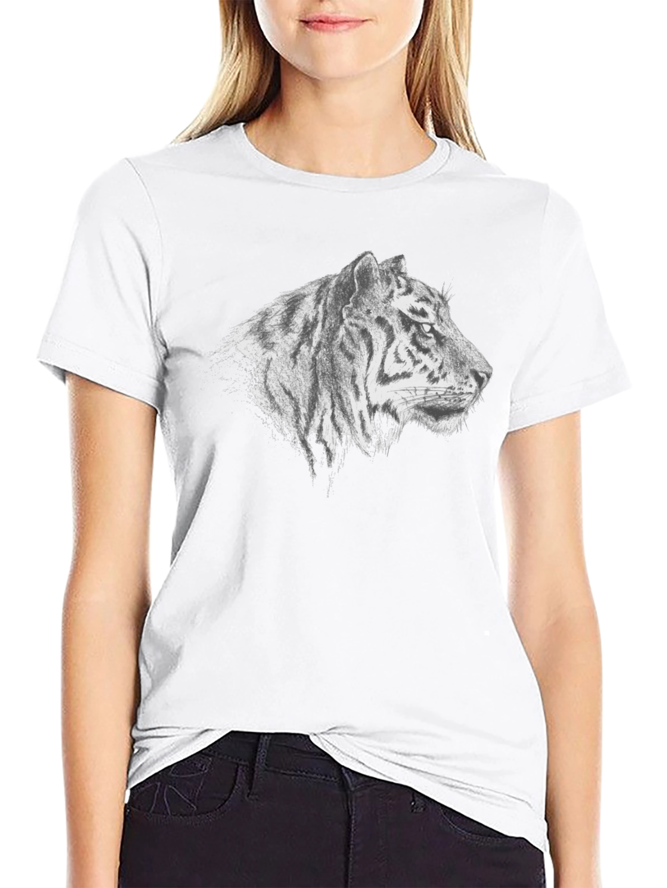 Tiger Graphic Black T-Shirt - Stylish Animal Tee