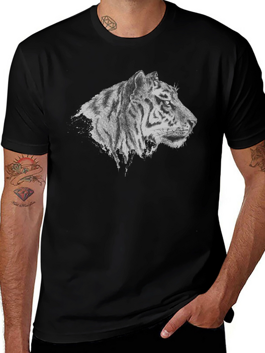 Tiger Graphic Black T-Shirt - Stylish Animal Tee