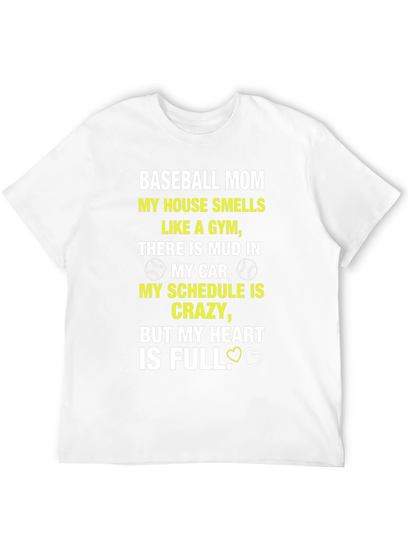 Baseball Mom T-Shirt - Heart is Full Tee