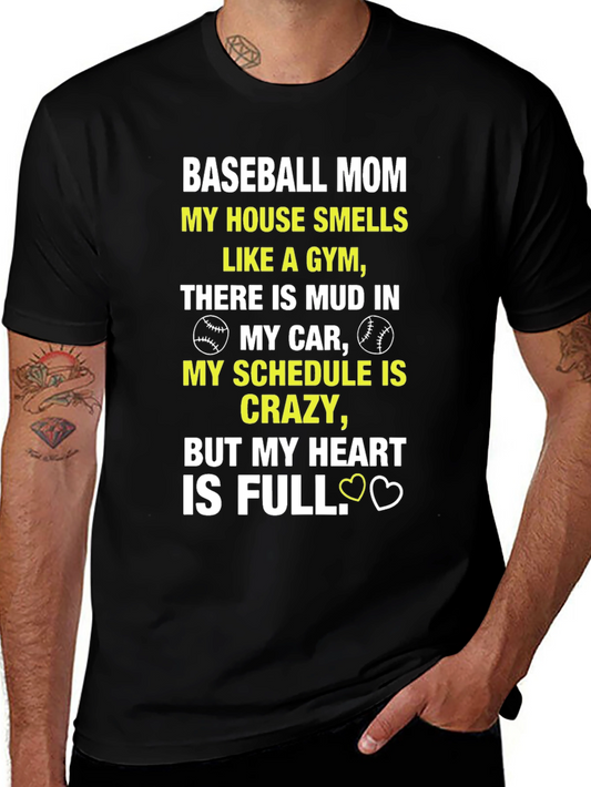 Baseball Mom T-Shirt - Heart is Full Tee