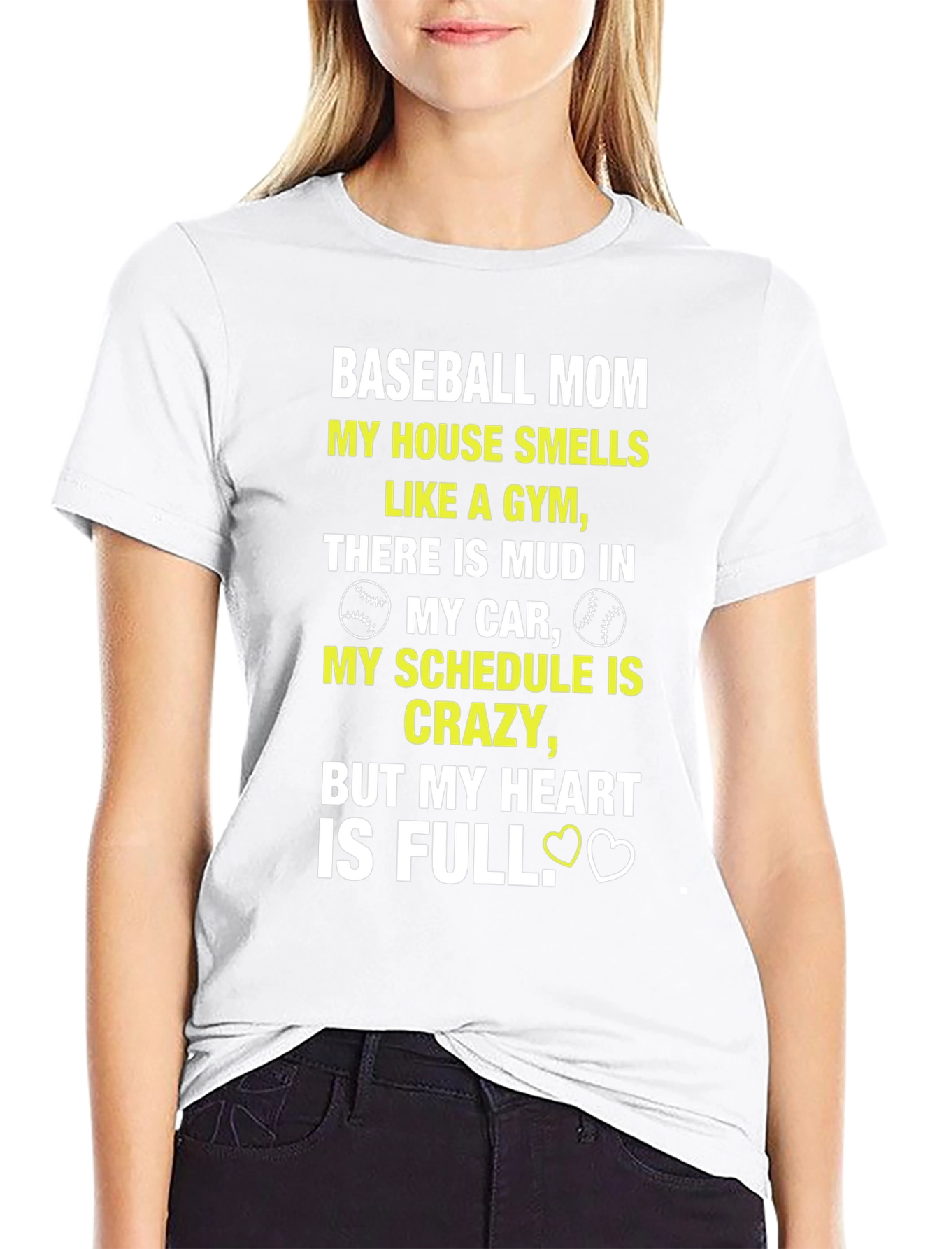 Baseball Mom T-Shirt - Heart is Full Tee