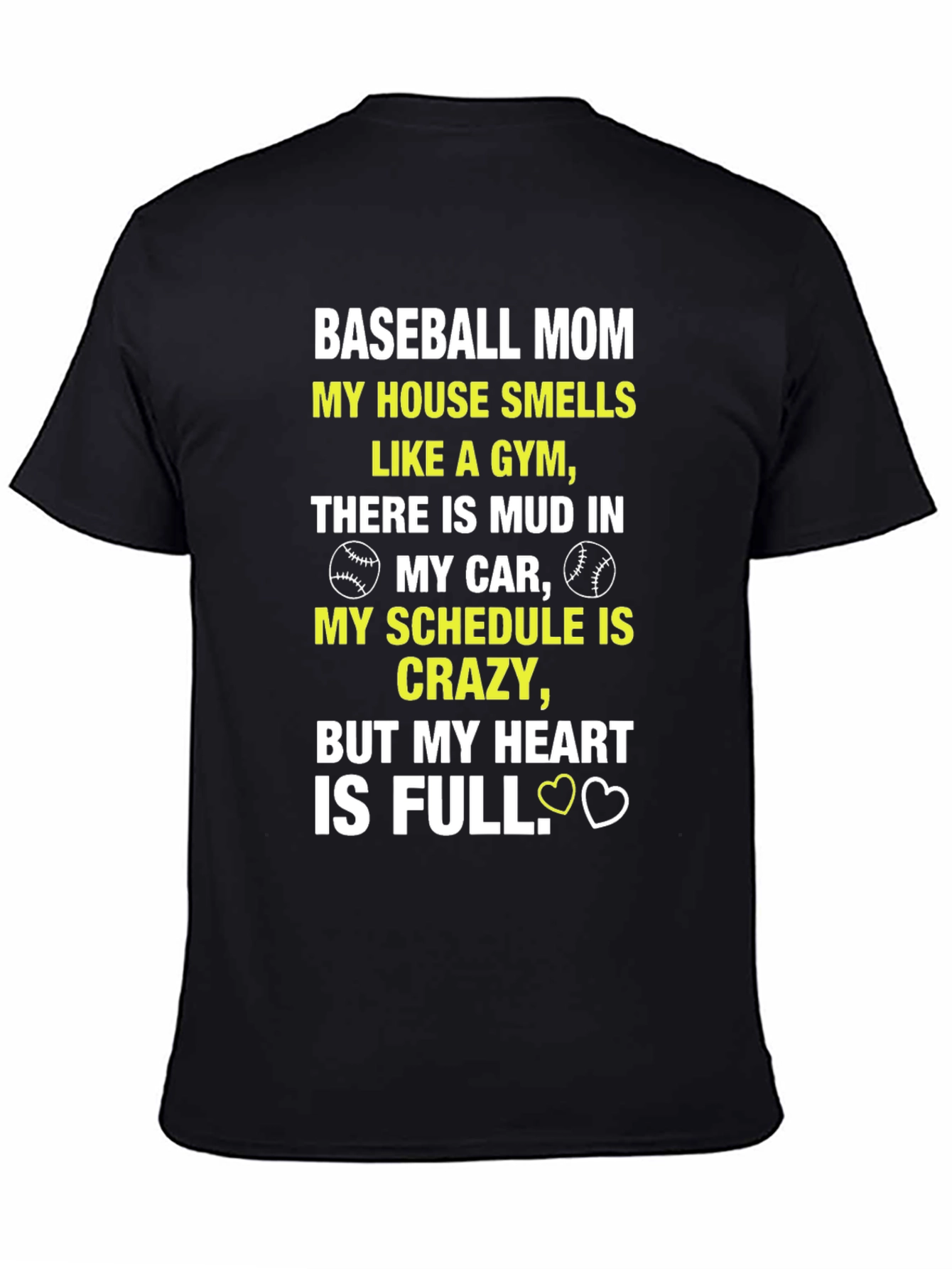 Baseball Mom T-Shirt - Heart is Full Tee