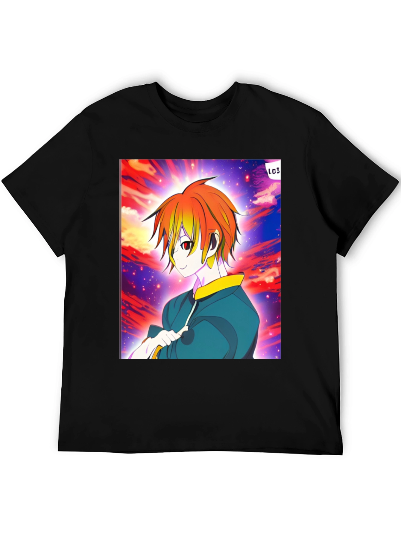 Anime Character Graphic Black T-Shirt