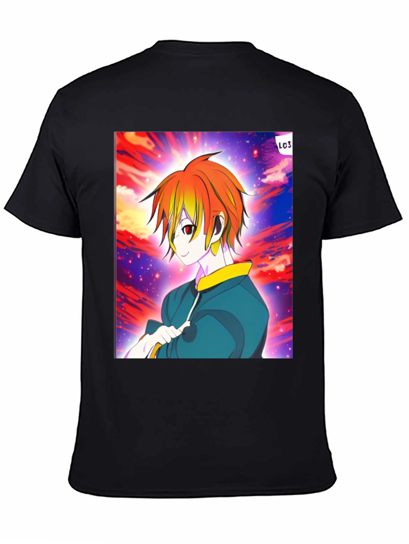 Anime Character Graphic Black T-Shirt