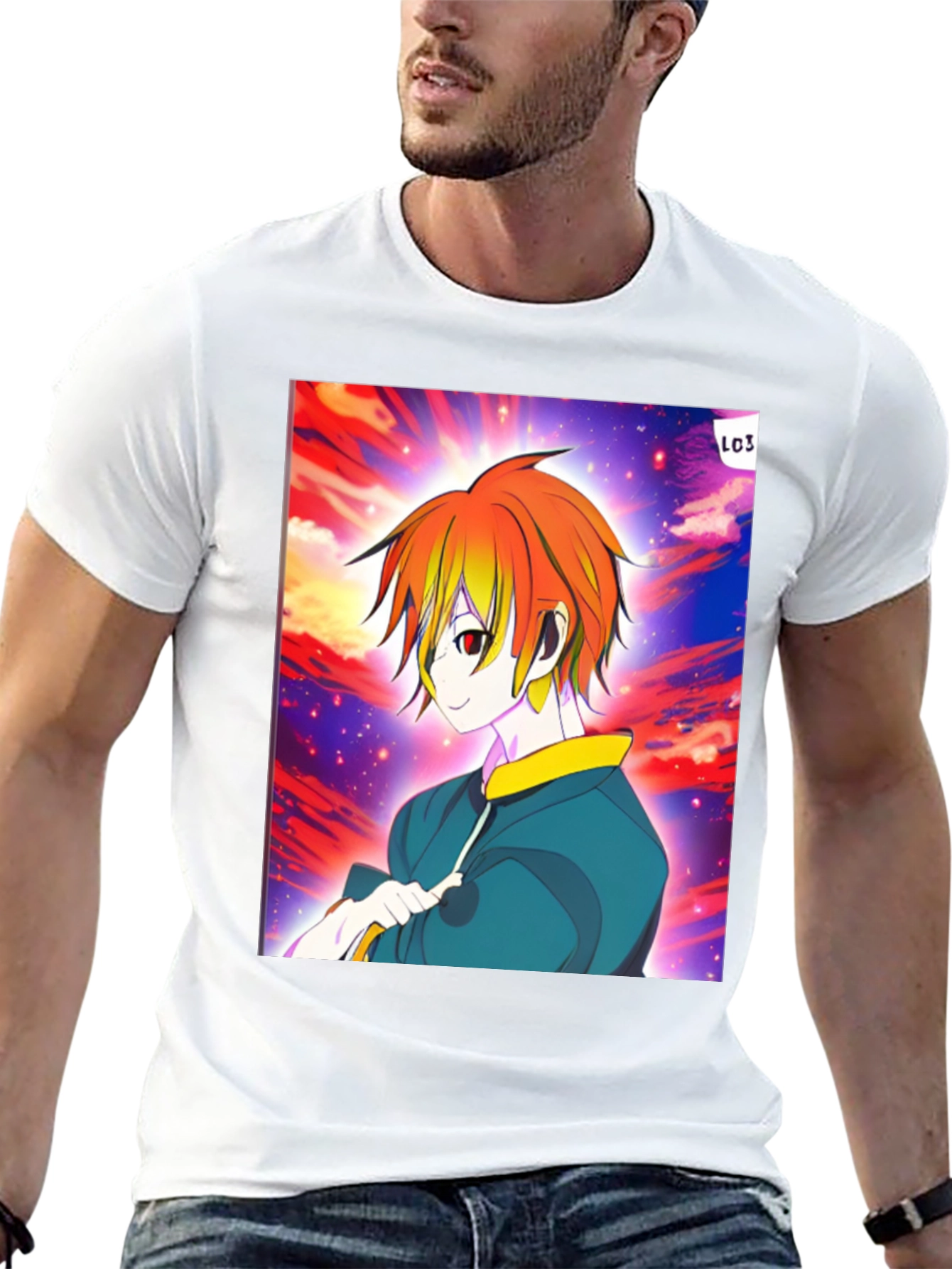 Anime Character Graphic Black T-Shirt