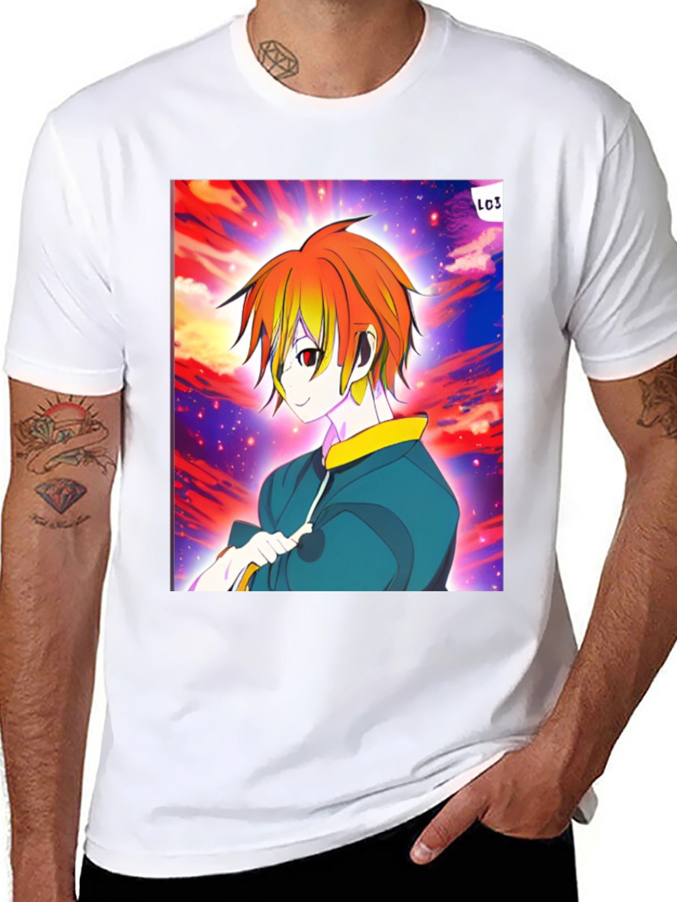 Anime Character Graphic Black T-Shirt
